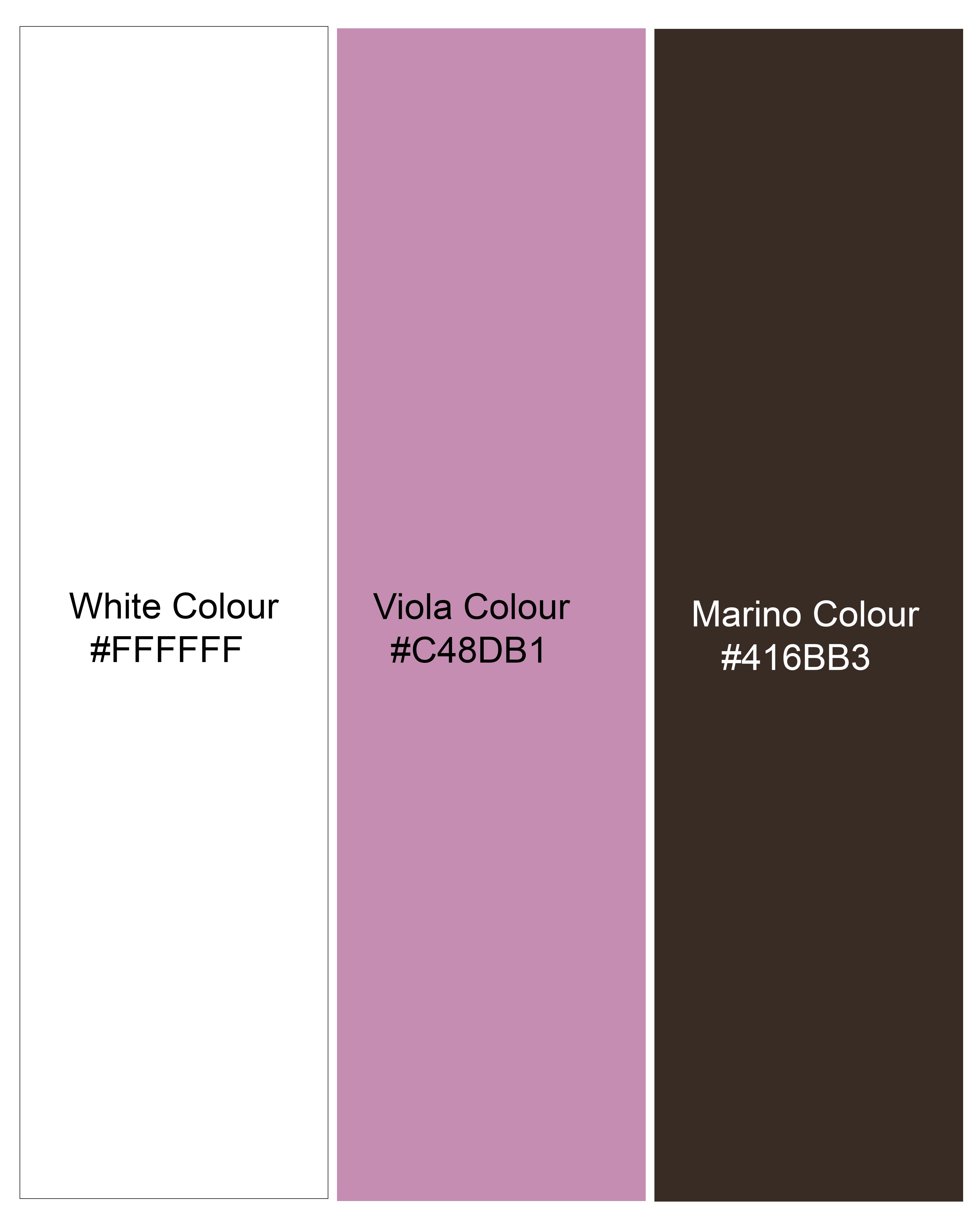 Bright White with Viola Pink Paisley Printed Super Soft Premium Cotton Shirt 8423-CA-38, 8423-CA-H-38, 8423-CA-39,8423-CA-H-39, 8423-CA-40, 8423-CA-H-40, 8423-CA-42, 8423-CA-H-42, 8423-CA-44, 8423-CA-H-44, 8423-CA-46, 8423-CA-H-46, 8423-CA-48, 8423-CA-H-48, 8423-CA-50, 8423-CA-H-50, 8423-CA-52, 8423-CA-H-52