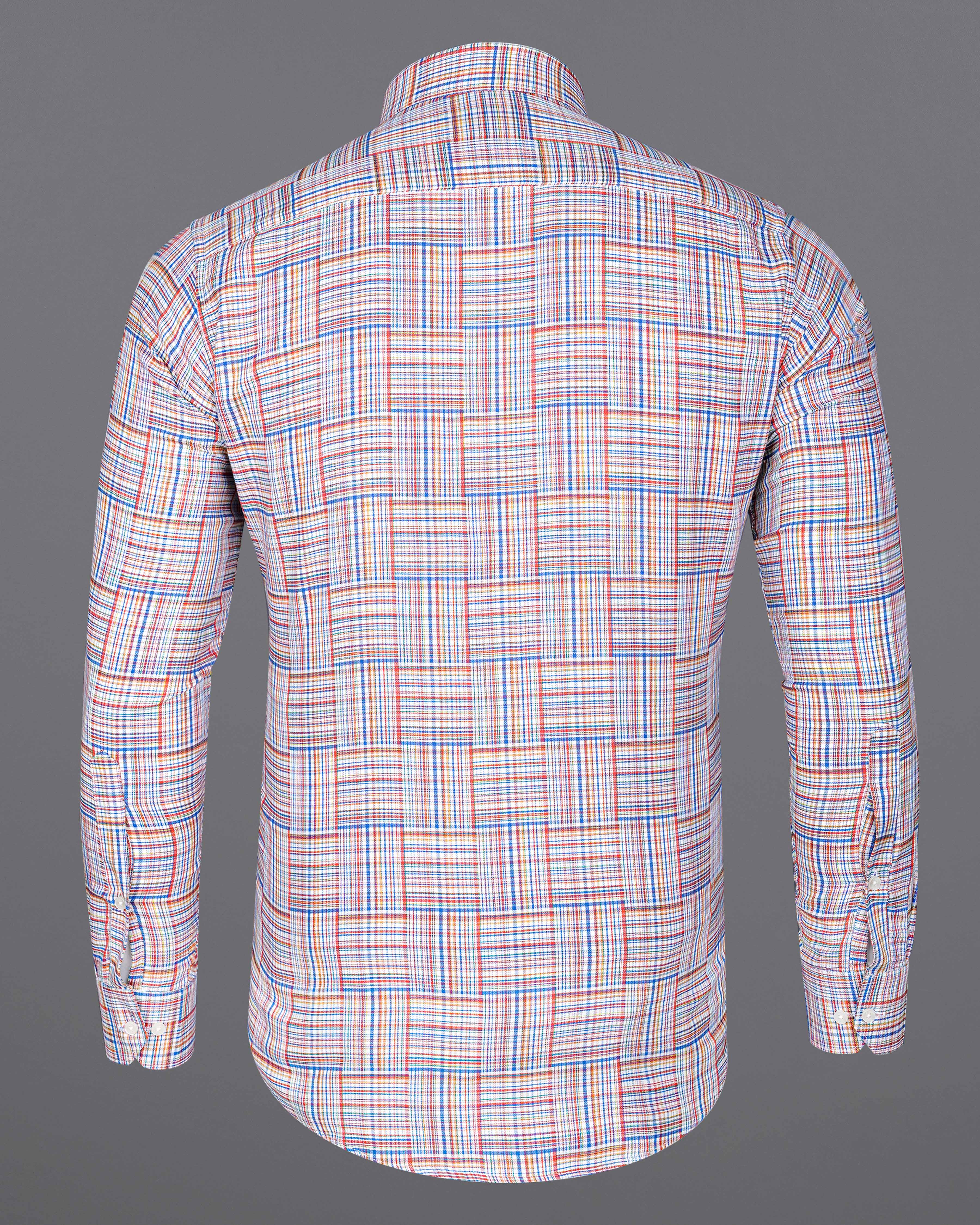 Bright White with Mariner Blue Multicolour Checked Dobby Textured Premium Giza Cotton Shirt 8430-BD-38, 8430-BD-H-38, 8430-BD-39,8430-BD-H-39, 8430-BD-40, 8430-BD-H-40, 8430-BD-42, 8430-BD-H-42, 8430-BD-44, 8430-BD-H-44, 8430-BD-46, 8430-BD-H-46, 8430-BD-48, 8430-BD-H-48, 8430-BD-50, 8430-BD-H-50, 8430-BD-52, 8430-BD-H-52