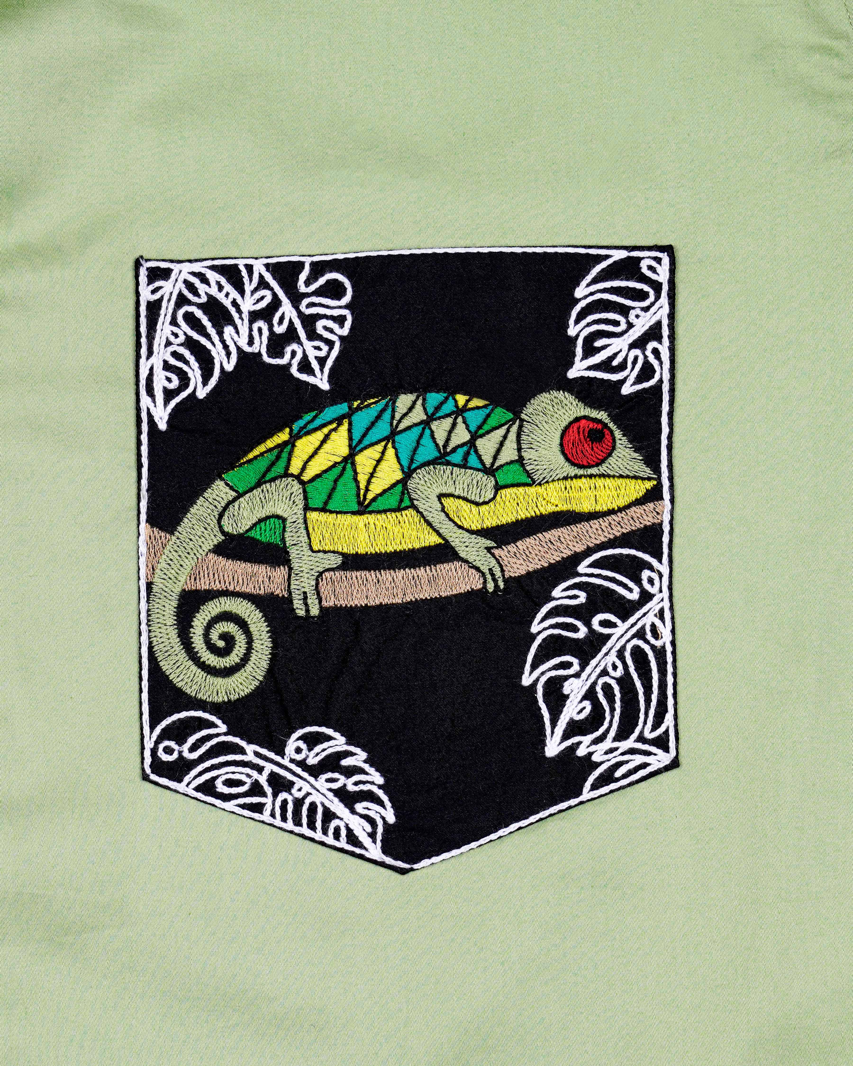 Timberwolf Green with Black Subtle Sheen Patch Pocket Chameleon Embroidered  Super Soft Premium Cotton Shirt 8438-BLK-E005-38, 8438-BLK-E005-H-38, 8438-BLK-E005-39, 8438-BLK-E005-H-39, 8438-BLK-E005-40, 8438-BLK-E005-H-40, 8438-BLK-E005-42, 8438-BLK-E005-H-42, 8438-BLK-E005-44, 8438-BLK-E005-H-44, 8438-BLK-E005-46, 8438-BLK-E005-H-46, 8438-BLK-E005-48, 8438-BLK-E005-H-48, 8438-BLK-E005-50, 8438-BLK-E005-H-50, 8438-BLK-E005-52, 8438-BLK-E005-H-52