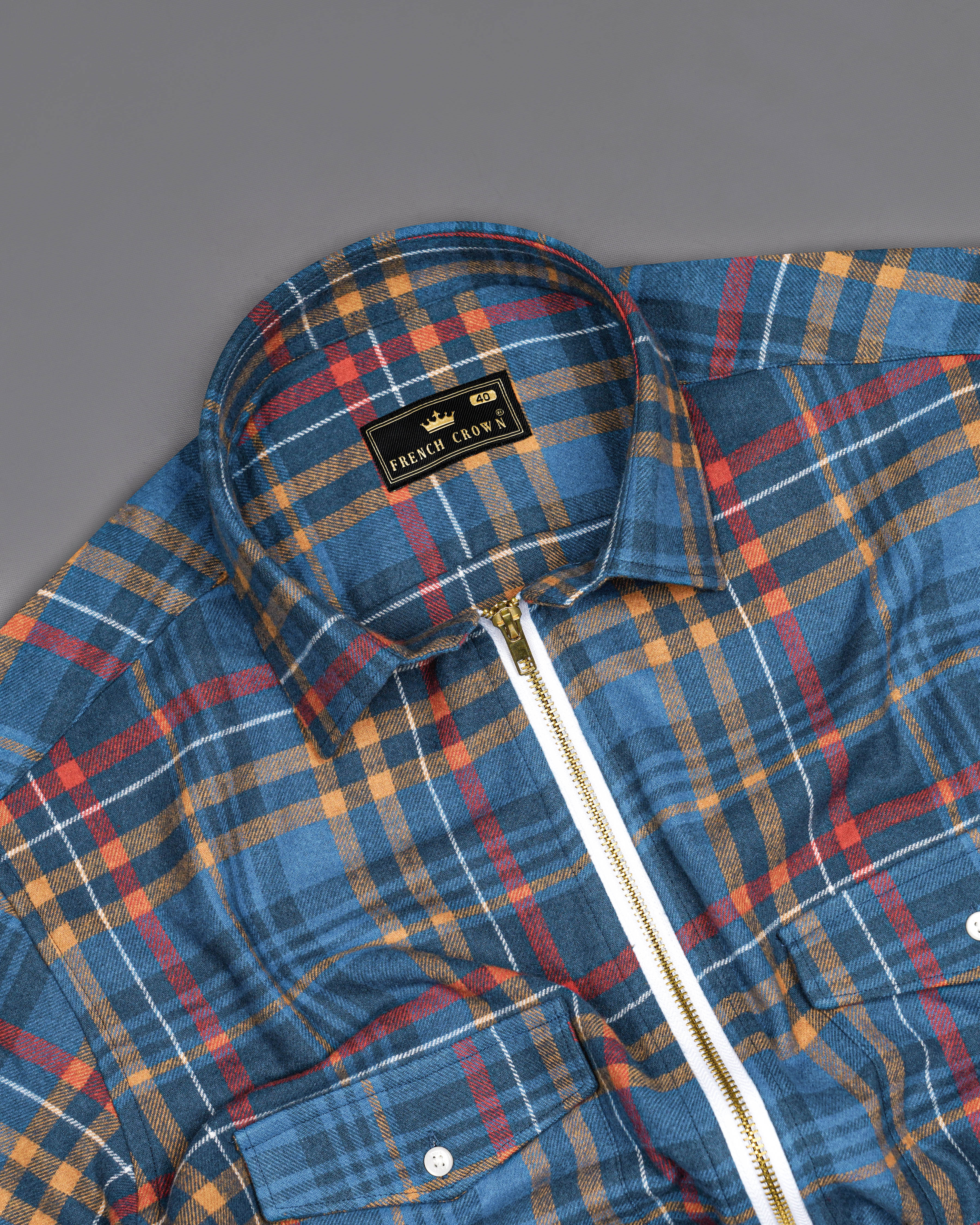 Marino Blue with Persian Yellow and Stiletto Red Plaid Flannel Designer Overshirt with Zipper Closure 8445-OS-FP-38,8445-OS-FP-H-38,8445-OS-FP-39,8445-OS-FP-H-39,8445-OS-FP-40,8445-OS-FP-H-40,8445-OS-FP-42,8445-OS-FP-H-42,8445-OS-FP-44,8445-OS-FP-H-44,8445-OS-FP-46,8445-OS-FP-H-46,8445-OS-FP-48,8445-OS-FP-H-48,8445-OS-FP-50,8445-OS-FP-H-50,8445-OS-FP-52,8445-OS-FP-H-52