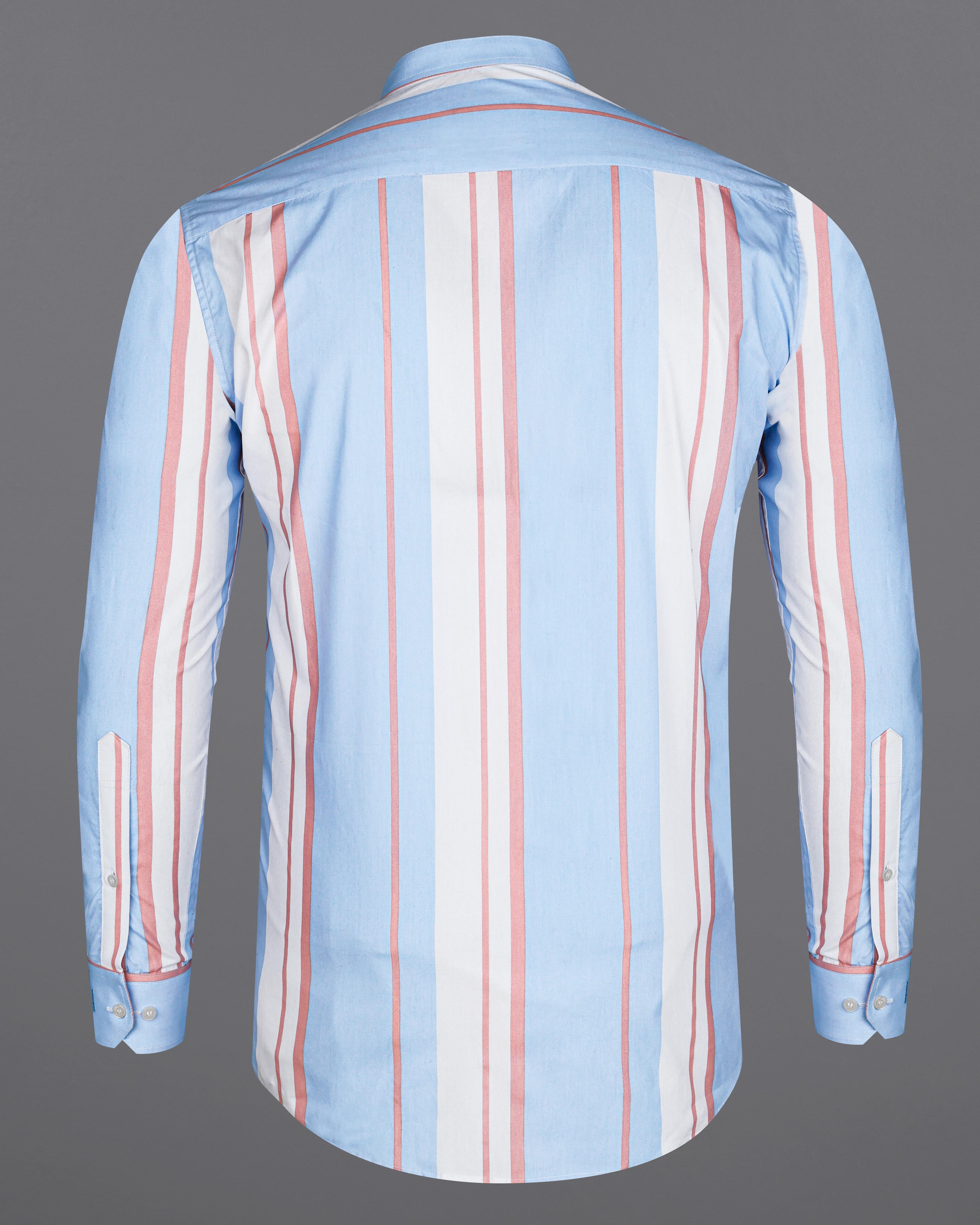 Bright White with Tropical Sky Blue and Daisy Pink Striped Premium Cotton Shirt 8453-M-38,8453-M-H-38,8453-M-39,8453-M-H-39,8453-M-40,8453-M-H-40,8453-M-42,8453-M-H-42,8453-M-44,8453-M-H-44,8453-M-46,8453-M-H-46,8453-M-48,8453-M-H-48,8453-M-50,8453-M-H-50,8453-M-52,8453-M-H-52
