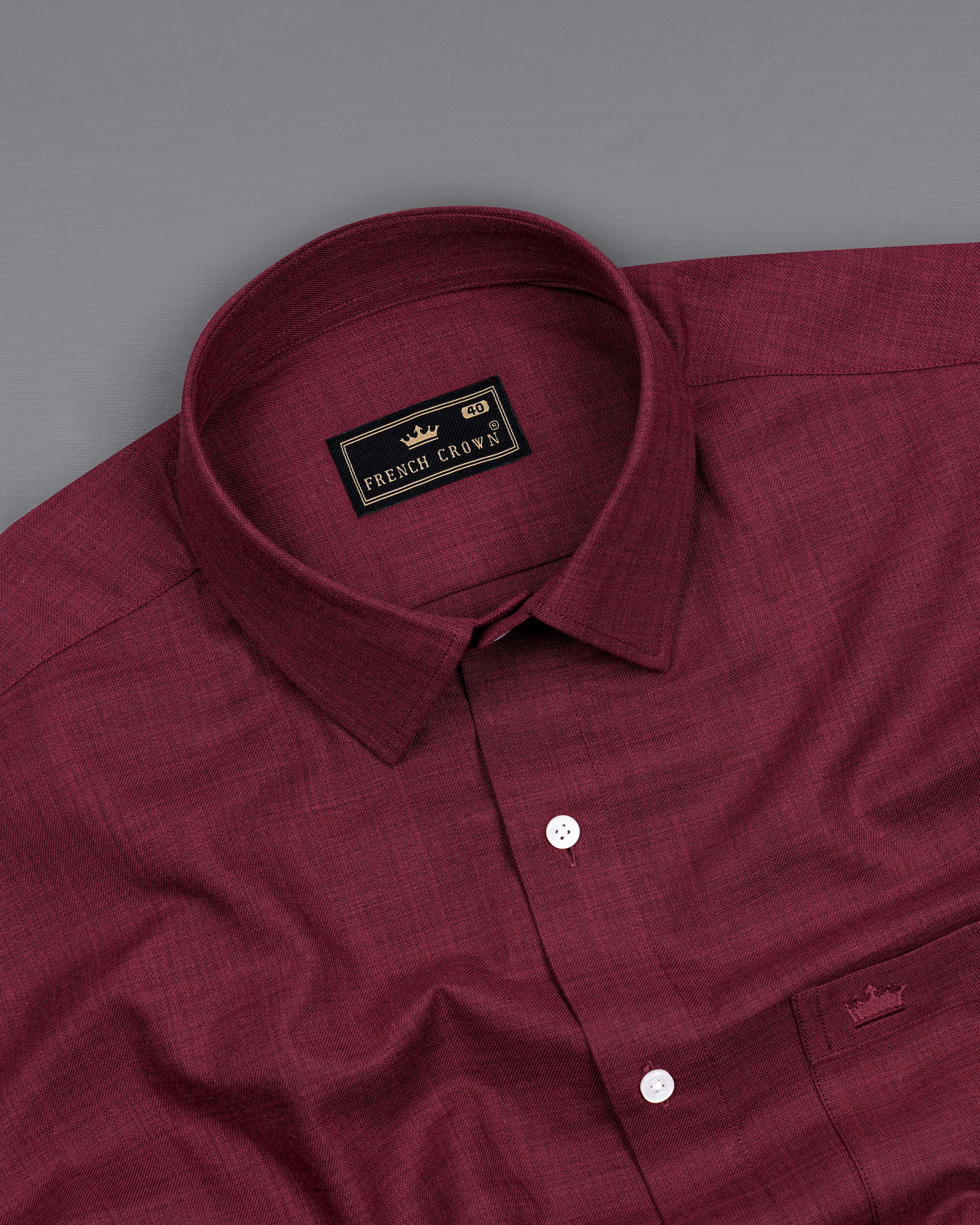 Espresso Maroon Twill Premium Cotton Shirt 8486-38,8486-H-38,8486-39,8486-H-39,8486-40,8486-H-40,8486-42,8486-H-42,8486-44,8486-H-44,8486-46,8486-H-46,8486-48,8486-H-48,8486-50,8486-H-50,8486-52,8486-H-52