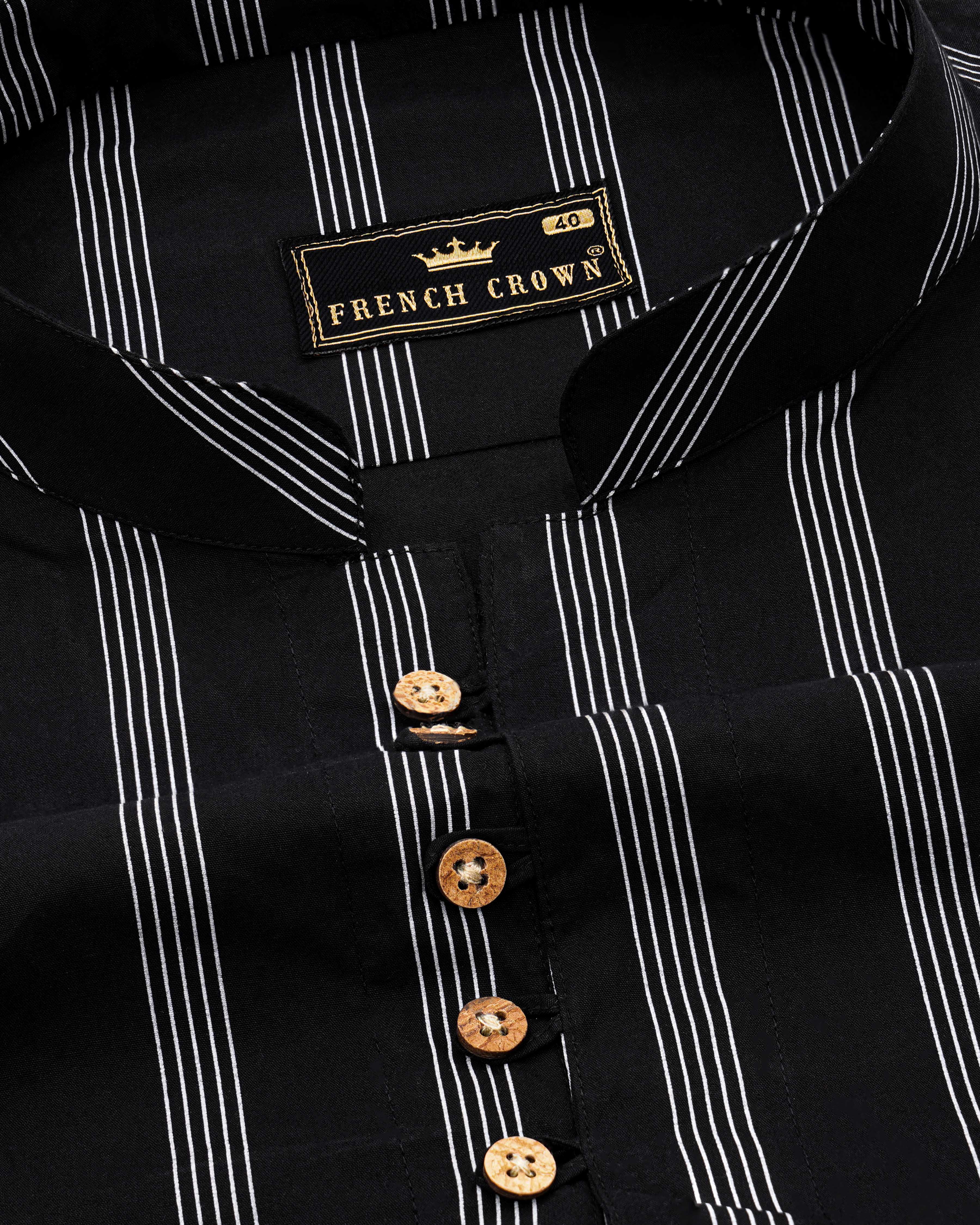 Jade Black Pin Striped Twill Premium Cotton Kurta Shirt 8495-KS-38,8495-KS-H-38,8495-KS-39,8495-KS-H-39,8495-KS-40,8495-KS-H-40,8495-KS-42,8495-KS-H-42,8495-KS-44,8495-KS-H-44,8495-KS-46,8495-KS-H-46,8495-KS-48,8495-KS-H-48,8495-KS-50,8495-KS-H-50,8495-KS-52,8495-KS-H-52