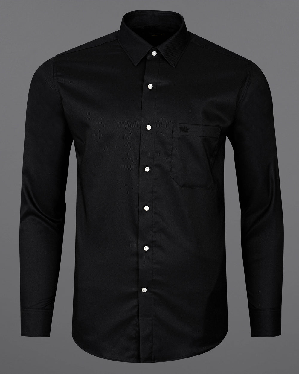 JADE BLACK TWILL PREMIUM COTTON SHIRT