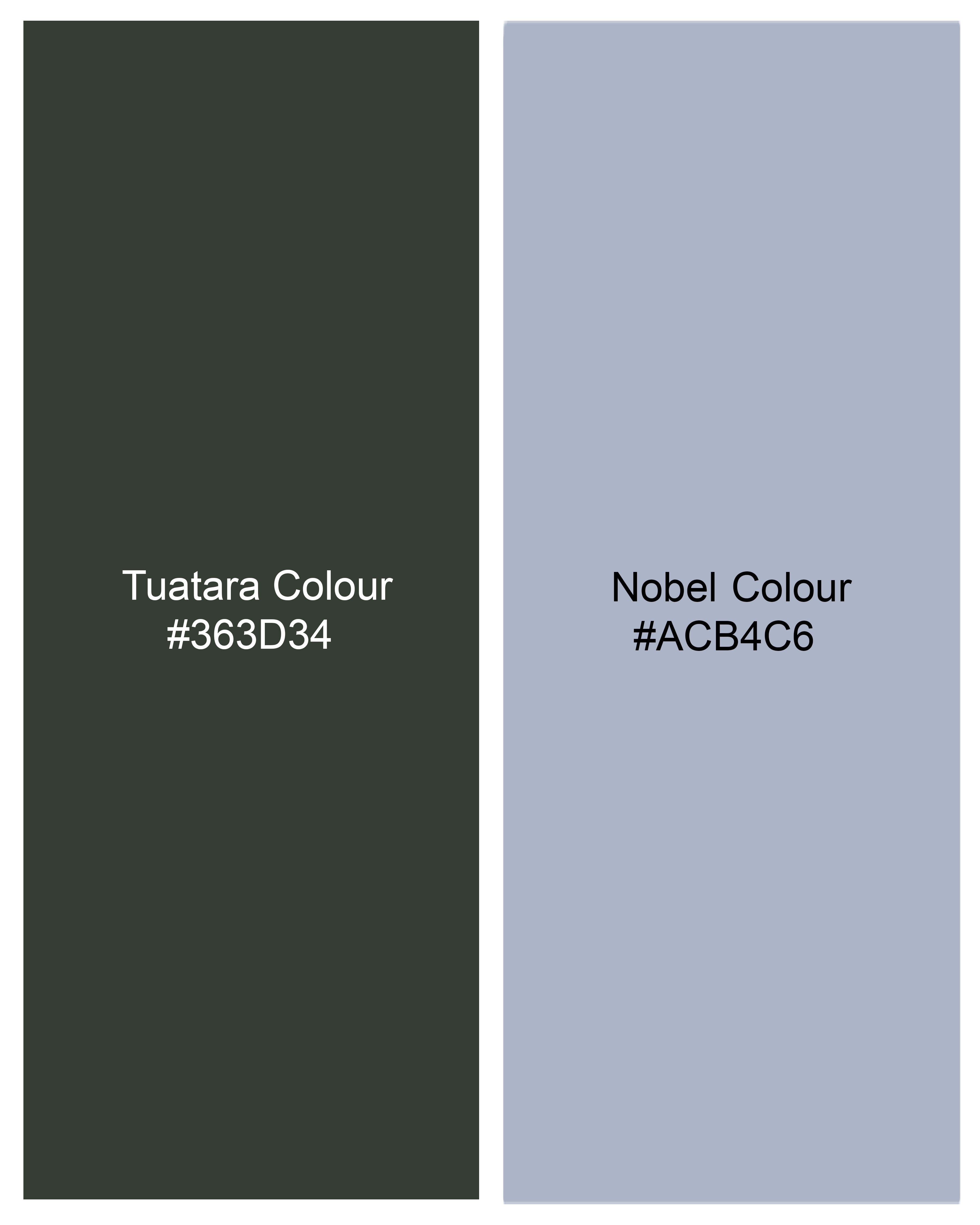Tuatara Green with Nobel Gray Ditsy Printed Flannel Zipper Closure Overshirt
