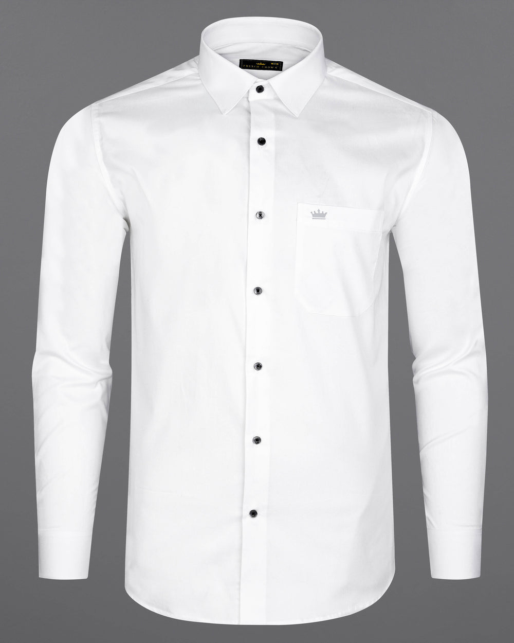 BRIGHT WHITE SUPERIOR-QUALITY OXFORD SHIRT.