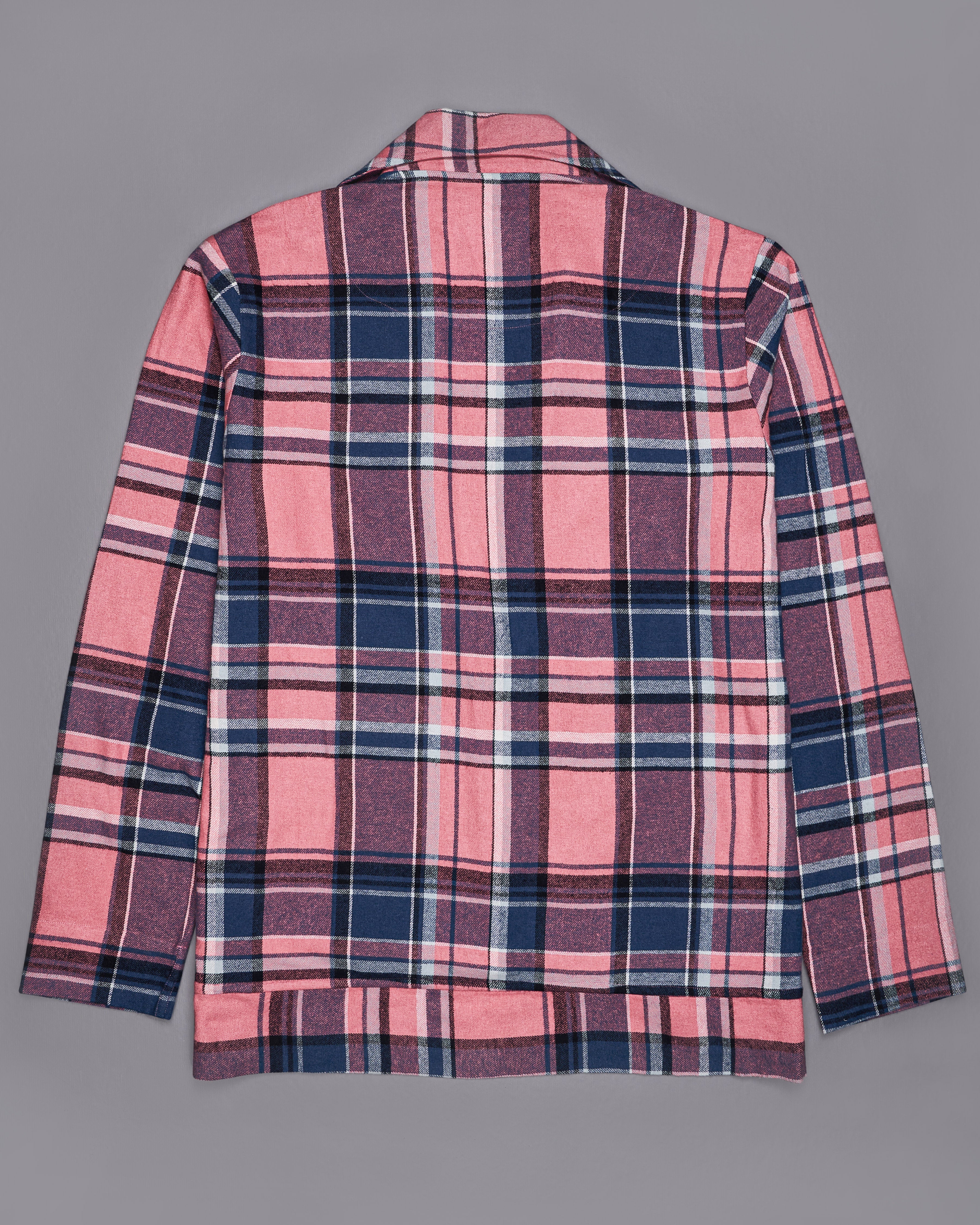 Oriental Pink with Zodiac Blue and Black Plaid Flannel Designer Shirt  8586-BJ22-38,8586-BJ22-H-38,8586-BJ22-39,8586-BJ22-H-39,8586-BJ22-40,8586-BJ22-H-40,8586-BJ22-42,8586-BJ22-H-42,8586-BJ22-44,8586-BJ22-H-44,8586-BJ22-46,8586-BJ22-H-46,8586-BJ22-48,8586-BJ22-H-48,8586-BJ22-50,8586-BJ22-H-50,8586-BJ22-52,8586-BJ22-H-52