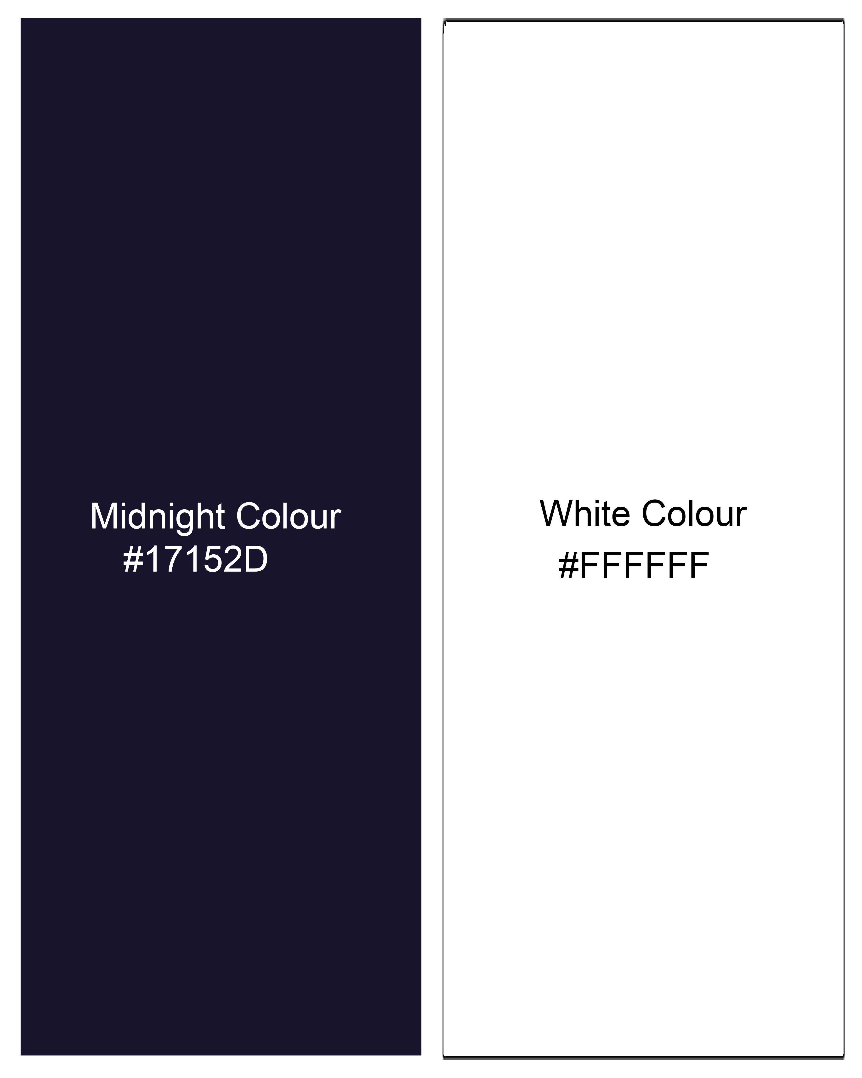 Midnight Blue and White Gingham Herringbone Shirt  8603-38,8603-H-38,8603-39,8603-H-39,8603-40,8603-H-40,8603-42,8603-H-42,8603-44,8603-H-44,8603-46,8603-H-46,8603-48,8603-H-48,8603-50,8603-H-50,8603-52,8603-H-52