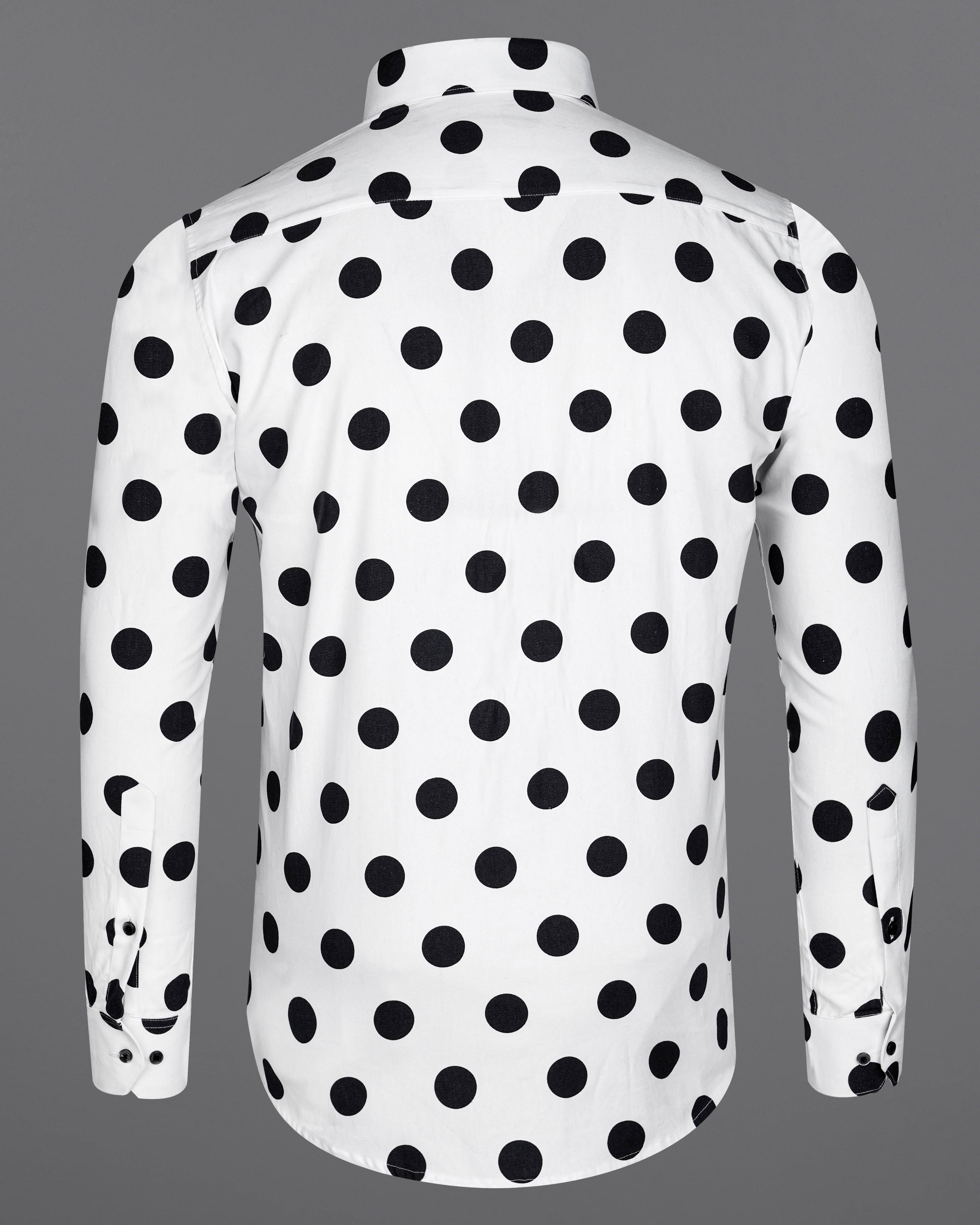 Bright White Polka Dotted Royal Oxford Shirt  8621-BLK-38,8621-BLK-H-38,8621-BLK-39,8621-BLK-H-39,8621-BLK-40,8621-BLK-H-40,8621-BLK-42,8621-BLK-H-42,8621-BLK-44,8621-BLK-H-44,8621-BLK-46,8621-BLK-H-46,8621-BLK-48,8621-BLK-H-48,8621-BLK-50,8621-BLK-H-50,8621-BLK-52,8621-BLK-H-52