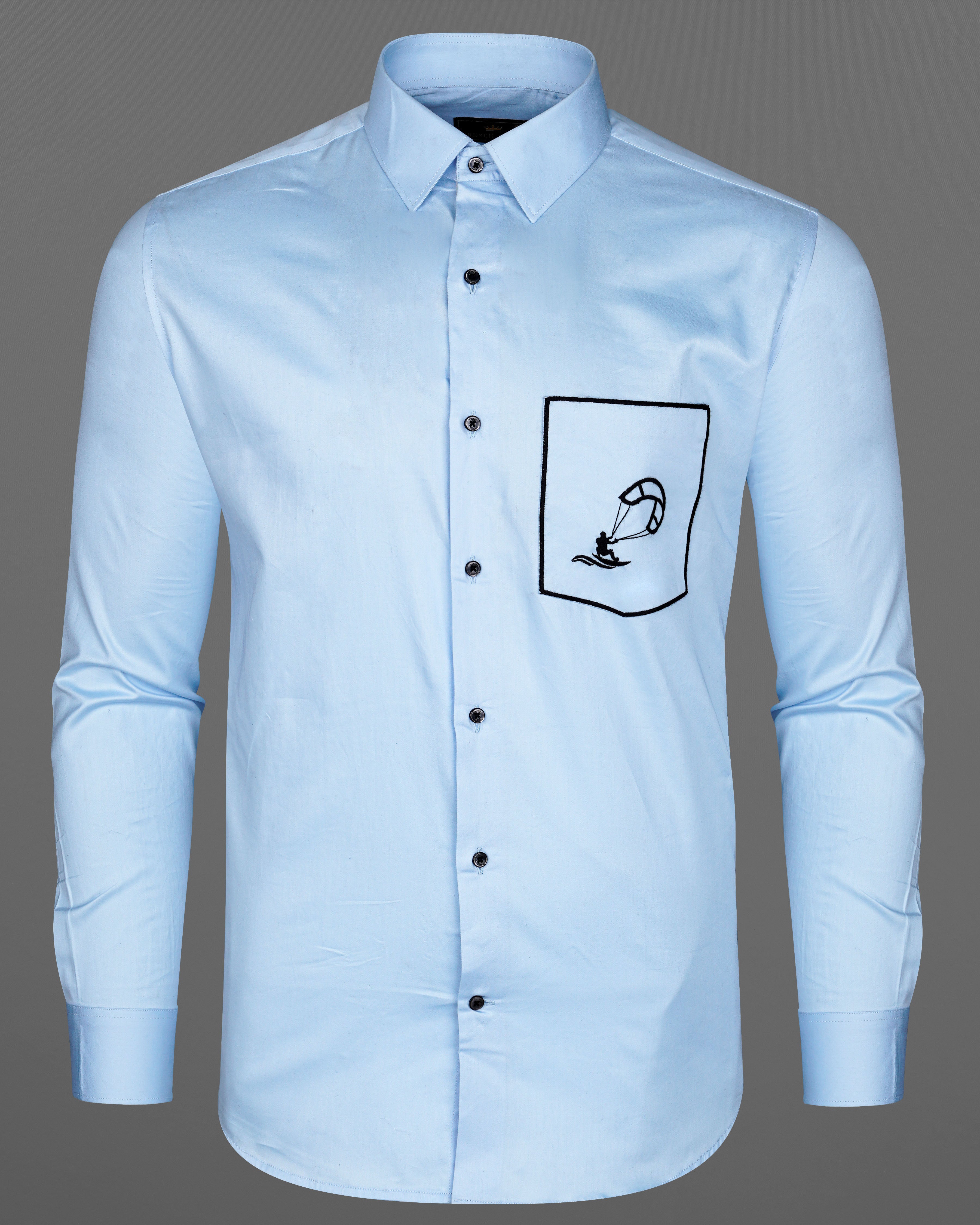 Spindle Blue Patch Pocket Paragliding Embroidered Super Soft Premium Cotton Shirt  8624-BLK-E008-38,8624-BLK-E008-H-38,8624-BLK-E008-39,8624-BLK-E008-H-39,8624-BLK-E008-40,8624-BLK-E008-H-40,8624-BLK-E008-42,8624-BLK-E008-H-42,8624-BLK-E008-44,8624-BLK-E008-H-44,8624-BLK-E008-46,8624-BLK-E008-H-46,8624-BLK-E008-48,8624-BLK-E008-H-48,8624-BLK-E008-50,8624-BLK-E008-H-50,8624-BLK-E008-52,8624-BLK-E008-H-52
