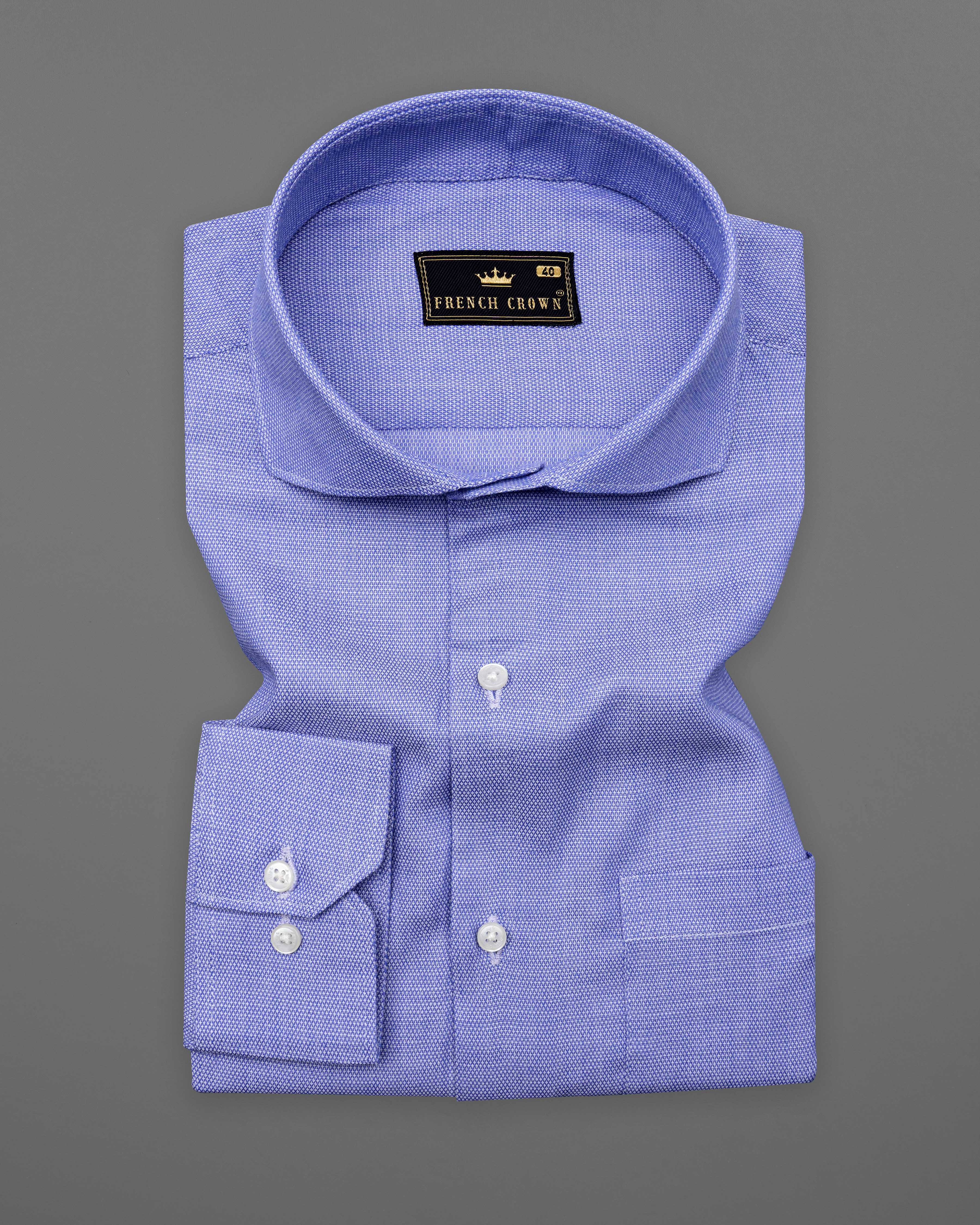 Periwinkle Blue Dobby Textured Premium Giza Cotton Shirt  8635-CA-38,8635-CA-H-38,8635-CA-39,8635-CA-H-39,8635-CA-40,8635-CA-H-40,8635-CA-42,8635-CA-H-42,8635-CA-44,8635-CA-H-44,8635-CA-46,8635-CA-H-46,8635-CA-48,8635-CA-H-48,8635-CA-50,8635-CA-H-50,8635-CA-52,8635-CA-H-52