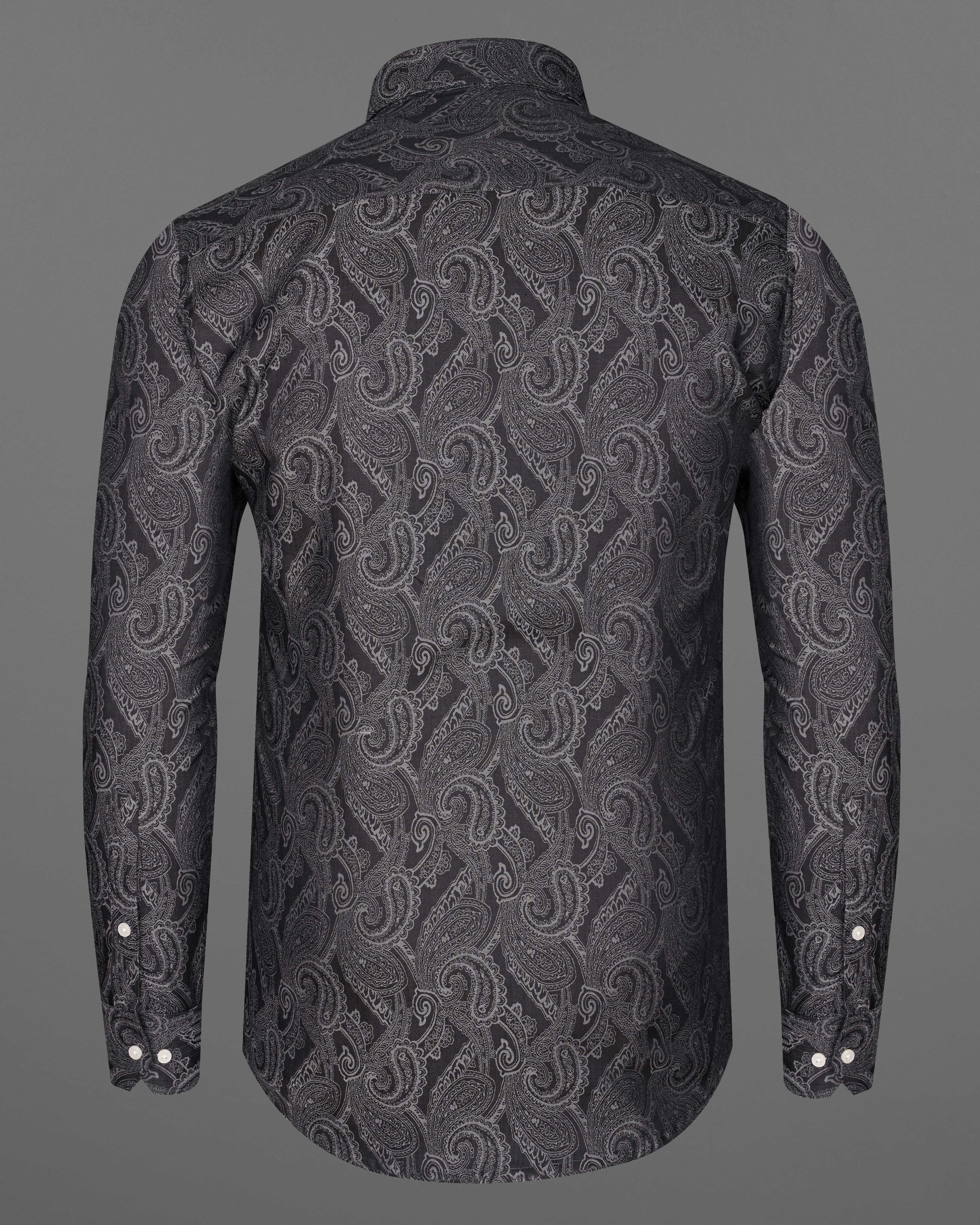  Dune with Topaz Gray Paisley Jacquard Textured Premium Giza Cotton Shirt  8657-38,8657-H-38,8657-39,8657-H-39,8657-40,8657-H-40,8657-42,8657-H-42,8657-44,8657-H-44,8657-46,8657-H-46,8657-48,8657-H-48,8657-50,8657-H-50,8657-52,8657-H-52