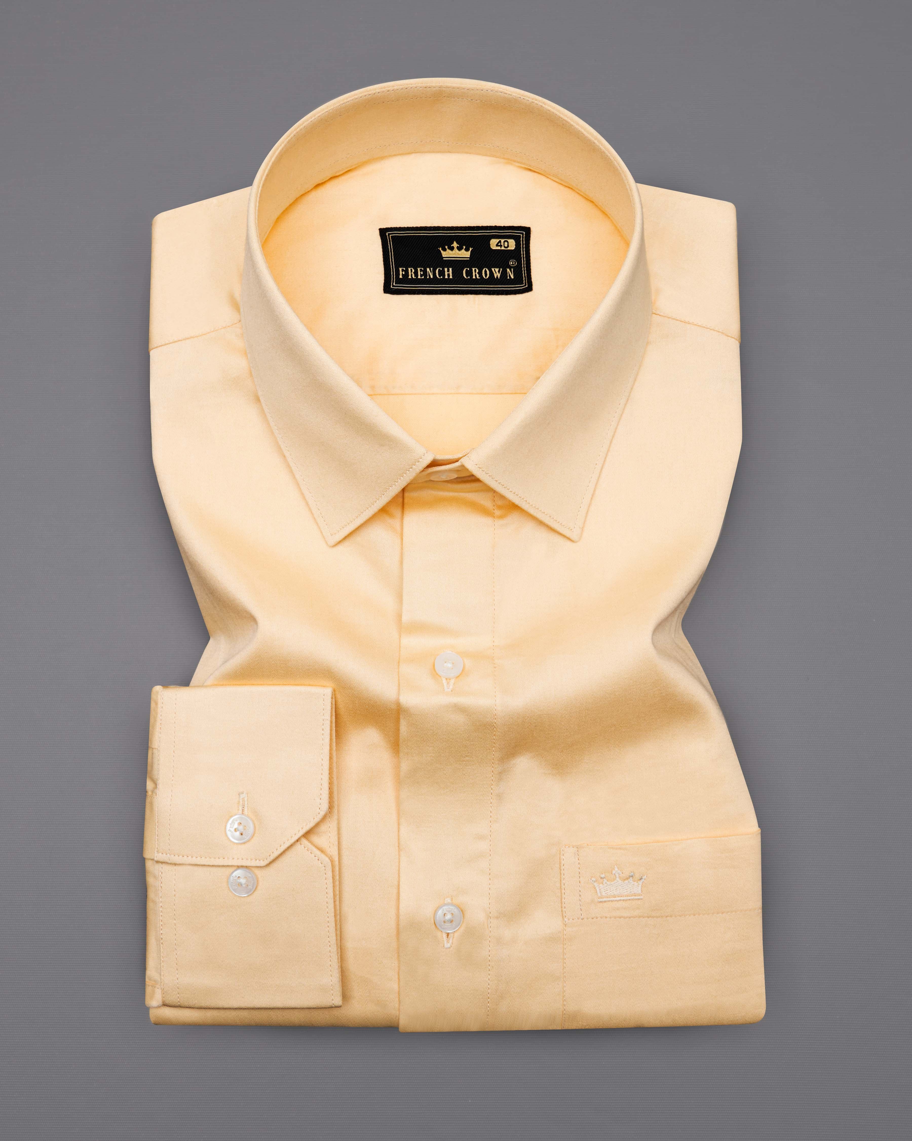 Hampton Cream Subtle Sheen Super Soft Premium Cotton Shirt 8667-38, 8667-H-38, 8667-39, 8667-H-39, 8667-40, 8667-H-40, 8667-42, 8667-H-42, 8667-44, 8667-H-44, 8667-46, 8667-H-46, 8667-48, 8667-H-48, 8667-50, 8667-H-50, 8667-52, 8667-H-52