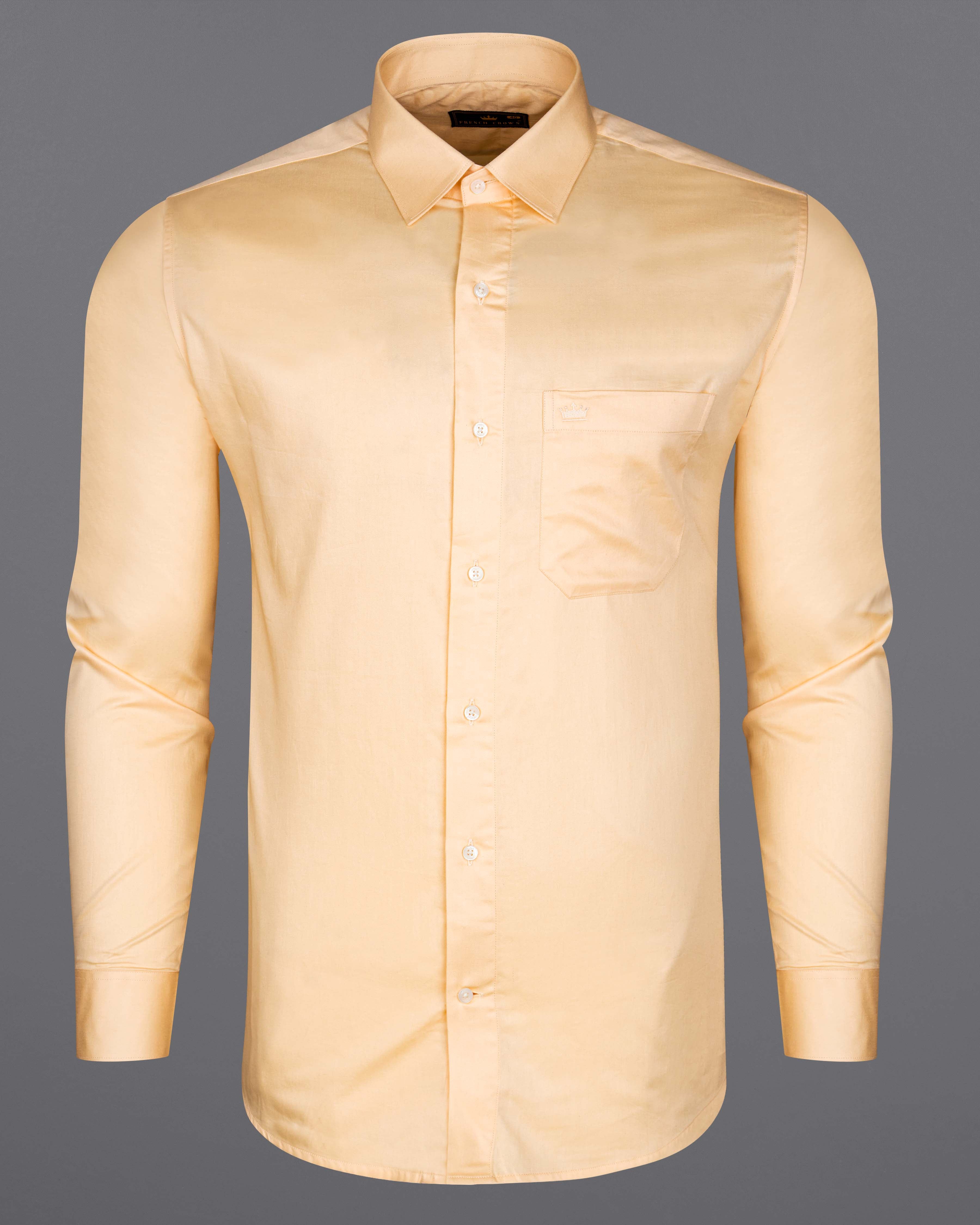 Hampton Cream Subtle Sheen Super Soft Premium Cotton Shirt 8667-38, 8667-H-38, 8667-39, 8667-H-39, 8667-40, 8667-H-40, 8667-42, 8667-H-42, 8667-44, 8667-H-44, 8667-46, 8667-H-46, 8667-48, 8667-H-48, 8667-50, 8667-H-50, 8667-52, 8667-H-52