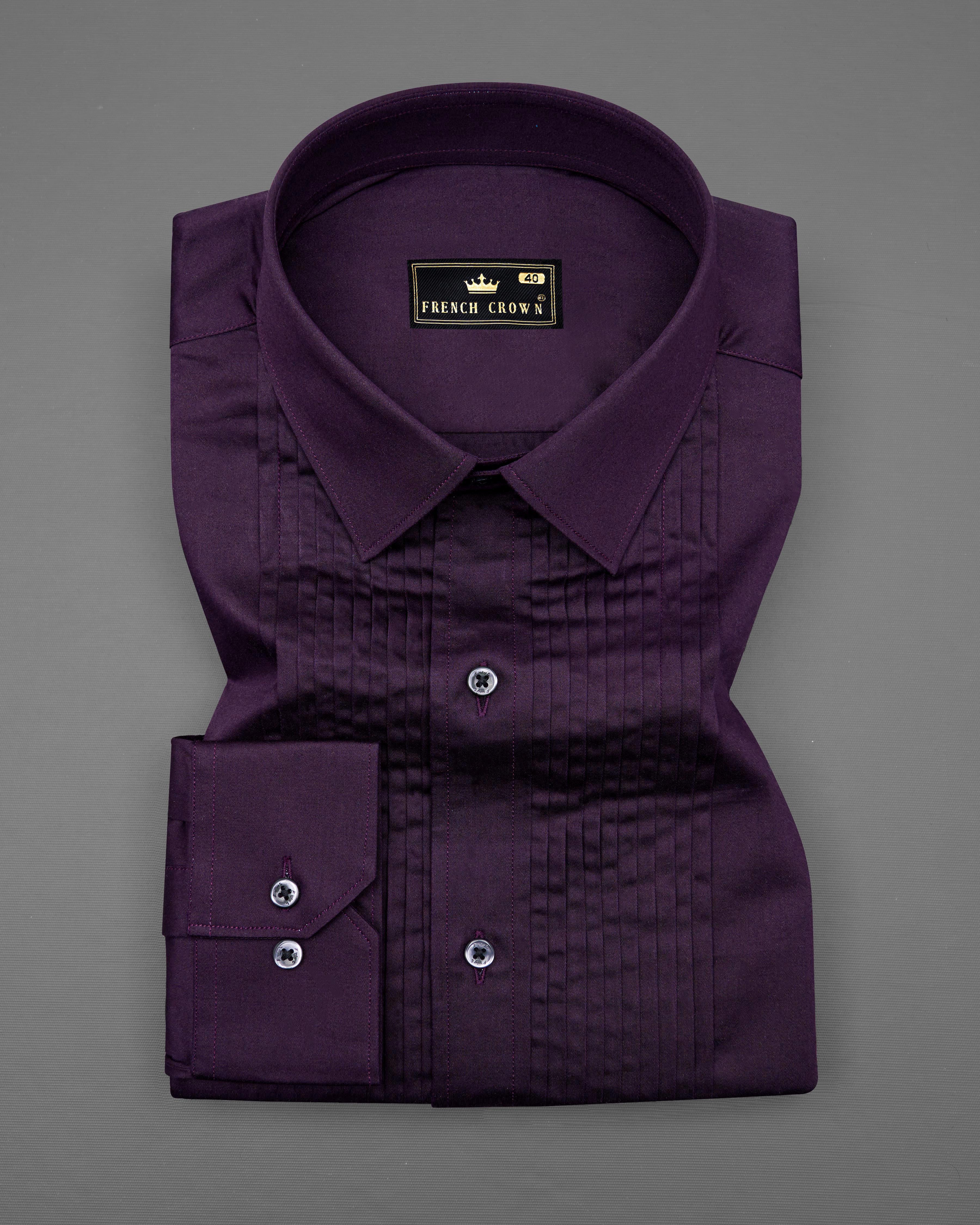 Tolopea Purple Subtle Sheen Snake Pleated Super Soft Premium Cotton Tuxedo Shirt 8690-BLK-TXD-38, 8690-BLK-TXD-H-38, 8690-BLK-TXD-39, 8690-BLK-TXD-H-39, 8690-BLK-TXD-40, 8690-BLK-TXD-H-40, 8690-BLK-TXD-42, 8690-BLK-TXD-H-42, 8690-BLK-TXD-44, 8690-BLK-TXD-H-44, 8690-BLK-TXD-46, 8690-BLK-TXD-H-46, 8690-BLK-TXD-48, 8690-BLK-TXD-H-48, 8690-BLK-TXD-50, 8690-BLK-TXD-H-50, 8690-BLK-TXD-52, 8690-BLK-TXD-H-52