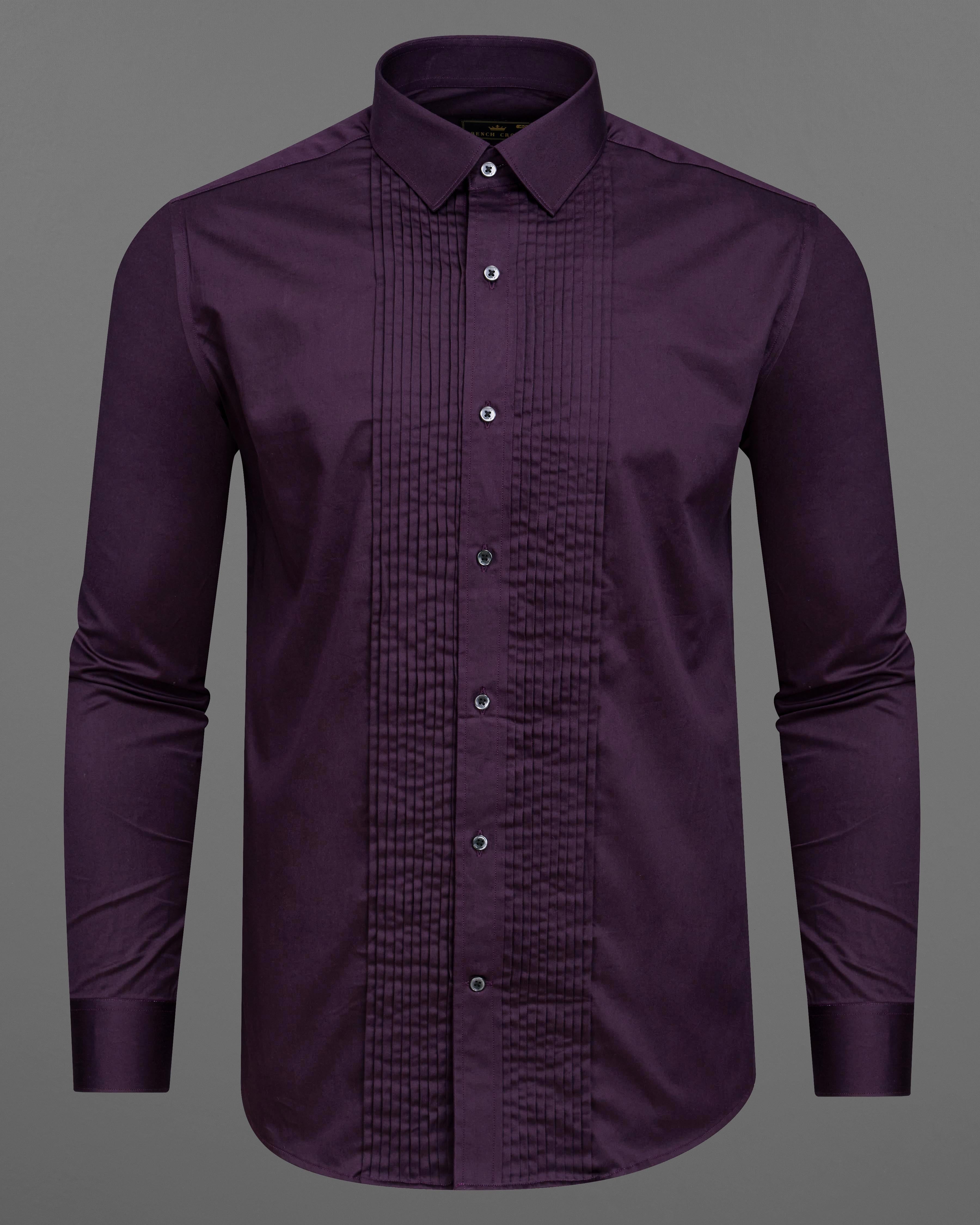 Tolopea Purple Subtle Sheen Snake Pleated Super Soft Premium Cotton Tuxedo Shirt 8690-BLK-TXD-38, 8690-BLK-TXD-H-38, 8690-BLK-TXD-39, 8690-BLK-TXD-H-39, 8690-BLK-TXD-40, 8690-BLK-TXD-H-40, 8690-BLK-TXD-42, 8690-BLK-TXD-H-42, 8690-BLK-TXD-44, 8690-BLK-TXD-H-44, 8690-BLK-TXD-46, 8690-BLK-TXD-H-46, 8690-BLK-TXD-48, 8690-BLK-TXD-H-48, 8690-BLK-TXD-50, 8690-BLK-TXD-H-50, 8690-BLK-TXD-52, 8690-BLK-TXD-H-52