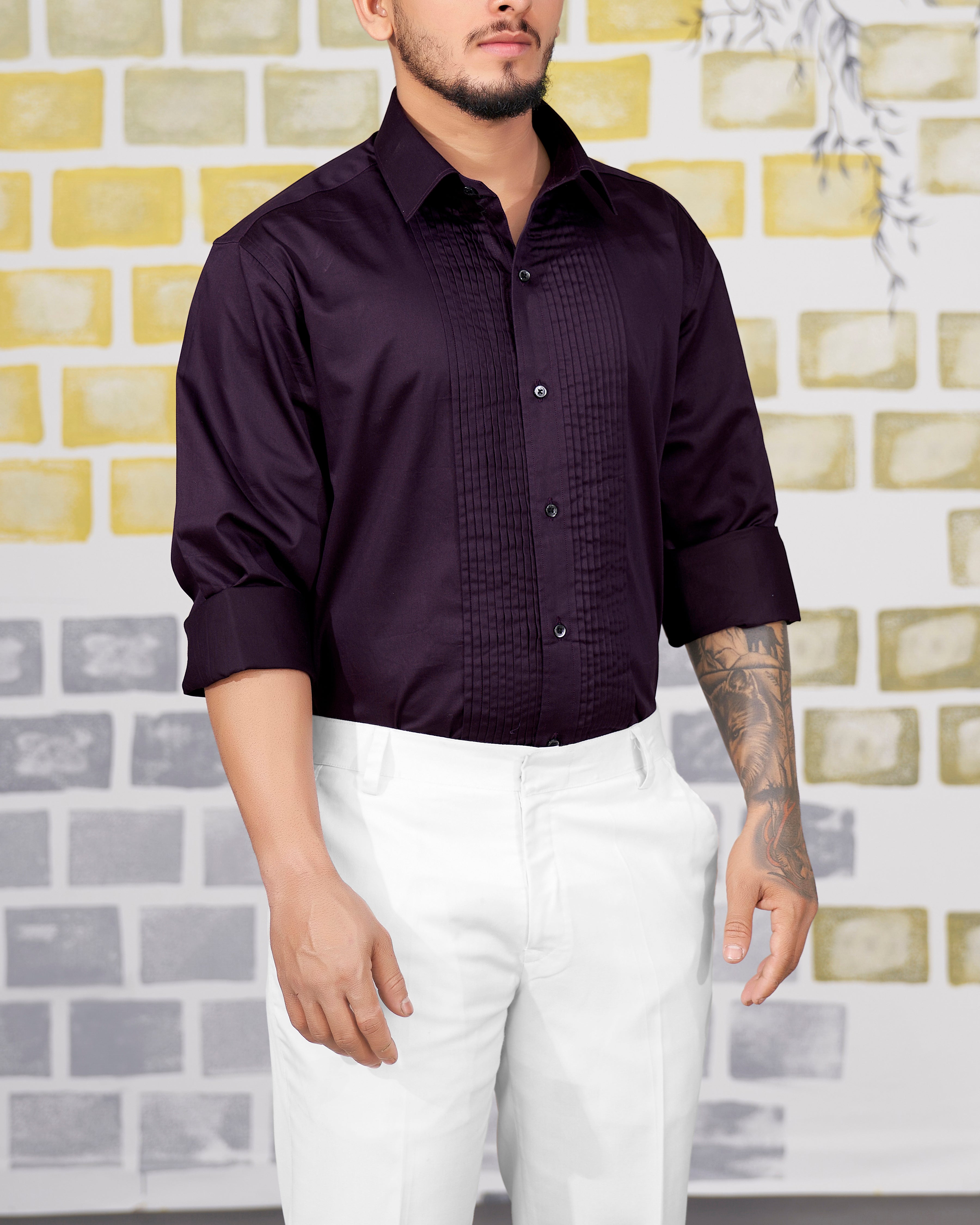 Tolopea Purple Subtle Sheen Snake Pleated Super Soft Premium Cotton Tuxedo Shirt 8690-BLK-TXD-38, 8690-BLK-TXD-H-38, 8690-BLK-TXD-39, 8690-BLK-TXD-H-39, 8690-BLK-TXD-40, 8690-BLK-TXD-H-40, 8690-BLK-TXD-42, 8690-BLK-TXD-H-42, 8690-BLK-TXD-44, 8690-BLK-TXD-H-44, 8690-BLK-TXD-46, 8690-BLK-TXD-H-46, 8690-BLK-TXD-48, 8690-BLK-TXD-H-48, 8690-BLK-TXD-50, 8690-BLK-TXD-H-50, 8690-BLK-TXD-52, 8690-BLK-TXD-H-52