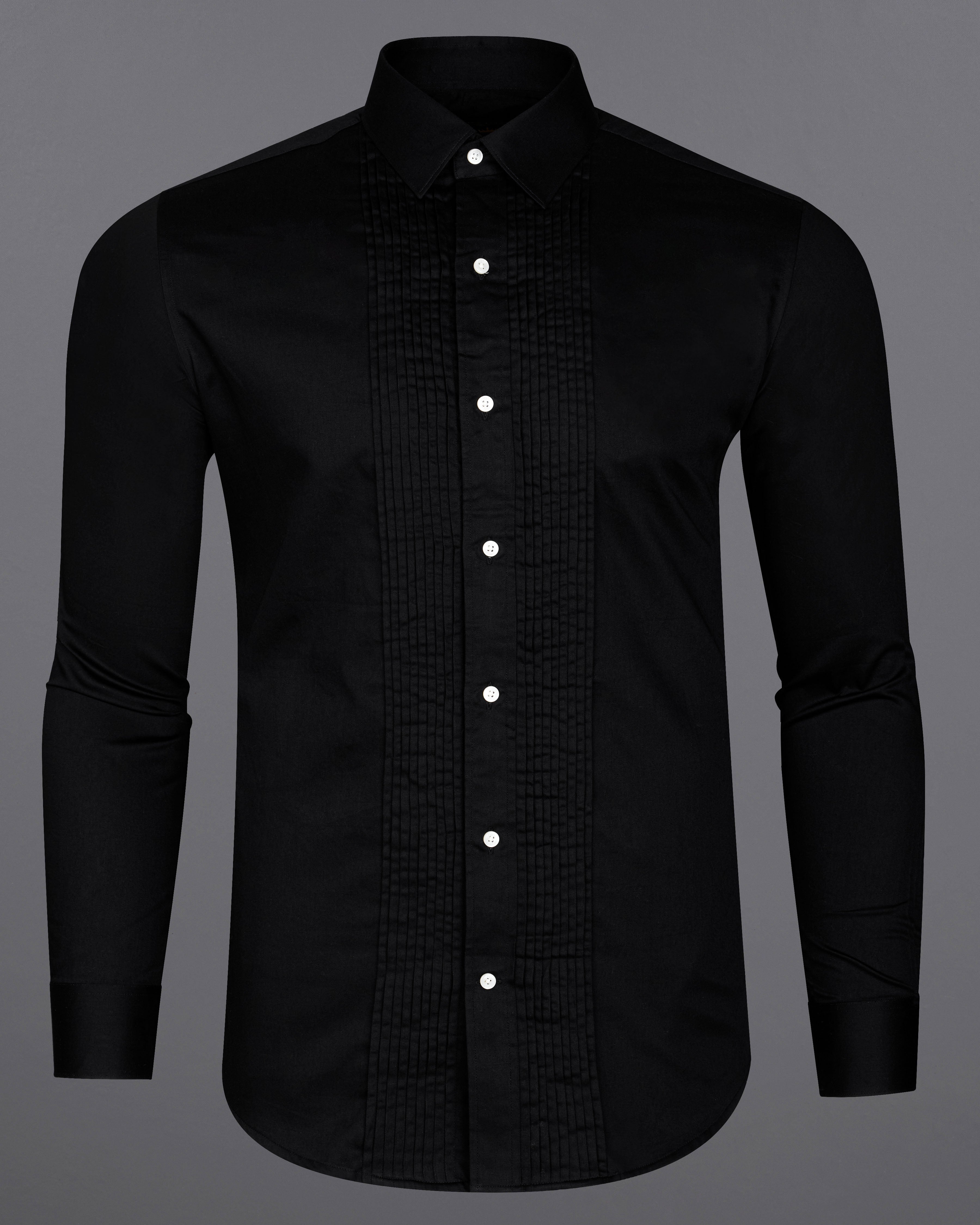 Jade Black Subtle Sheen Snake Pleated Super Soft Premium Cotton Tuxedo Shirt 8702-TXD-38, 8702-TXD-H-38, 8702-TXD-39, 8702-TXD-H-39, 8702-TXD-40, 8702-TXD-H-40, 8702-TXD-42, 8702-TXD-H-42, 8702-TXD-44, 8702-TXD-H-44, 8702-TXD-46, 8702-TXD-H-46, 8702-TXD-48, 8702-TXD-H-48, 8702-TXD-50, 8702-TXD-H-50, 8702-TXD-52, 8702-TXD-H-52