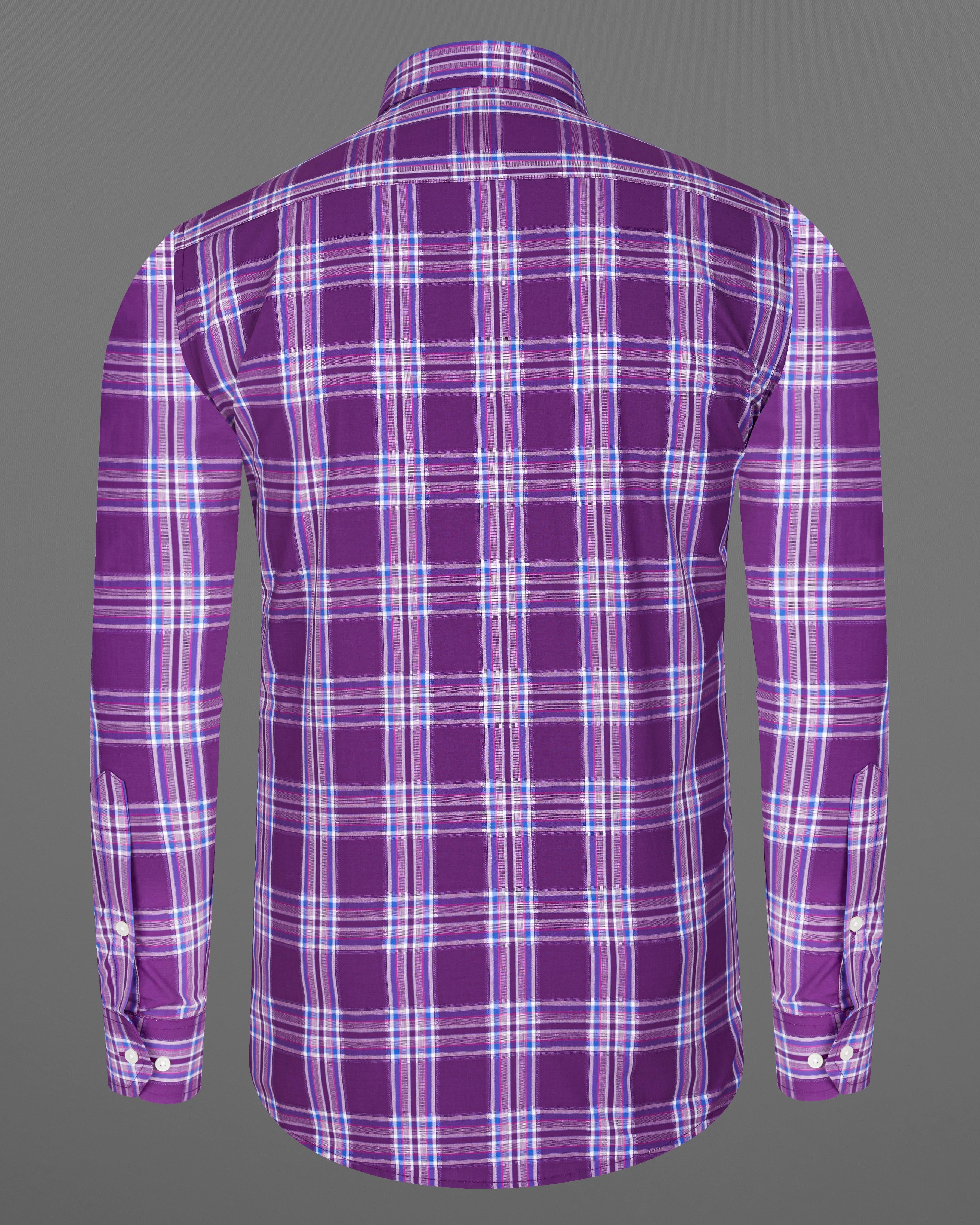 Byzantium Violet Plaid Dobby Textured Premium Giza Cotton Shirt  8717-38,8717-H-38,8717-39,8717-H-39,8717-40,8717-H-40,8717-42,8717-H-42,8717-44,8717-H-44,8717-46,8717-H-46,8717-48,8717-H-48,8717-50,8717-H-50,8717-52,8717-H-52