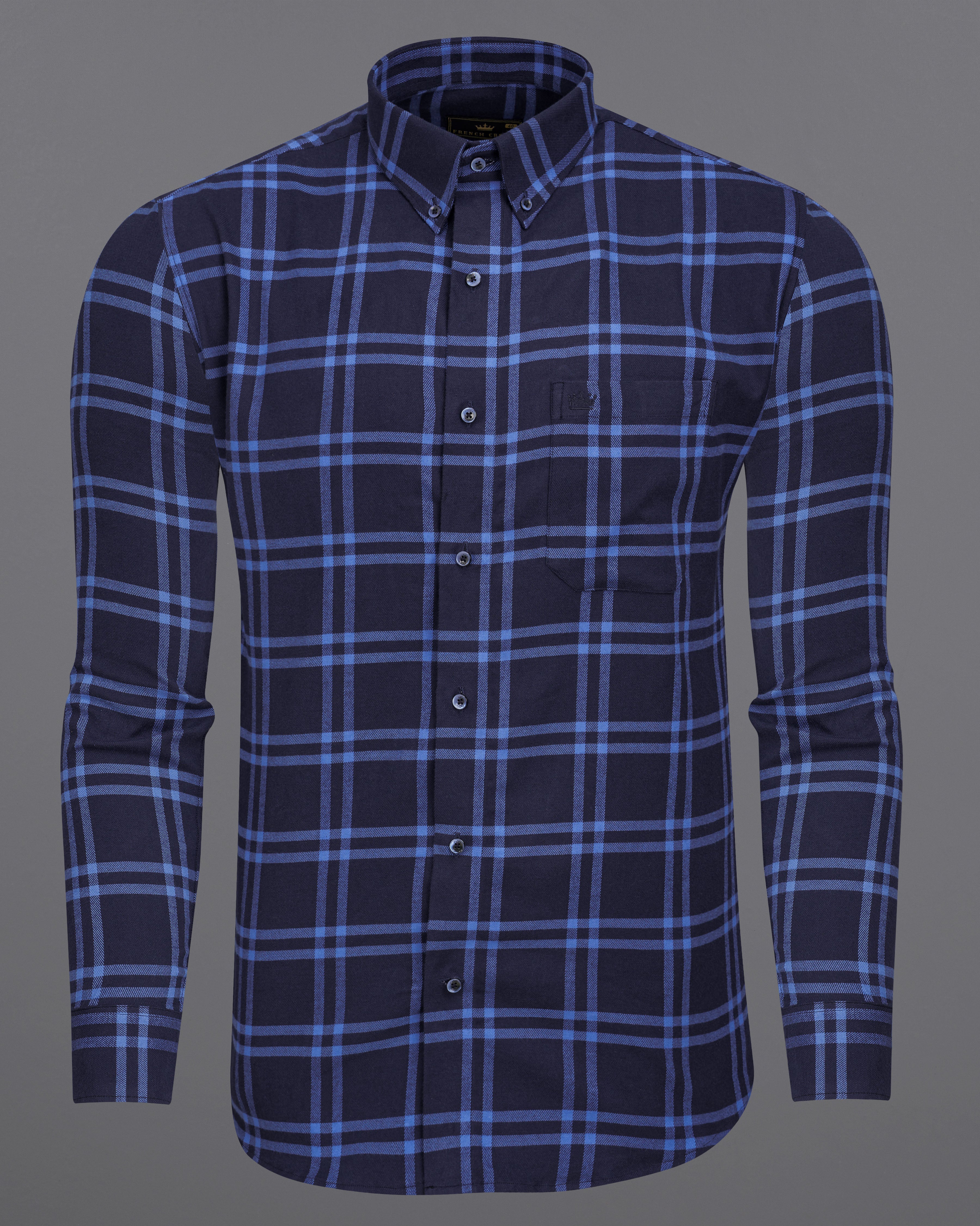 Baltic Navy Blue with Waikawa Blue Plaid Flannel Shirt 8739-BD-BLE-38,8739-BD-BLE-H-38,8739-BD-BLE-39,8739-BD-BLE-H-39,8739-BD-BLE-40,8739-BD-BLE-H-40,8739-BD-BLE-42,8739-BD-BLE-H-42,8739-BD-BLE-44,8739-BD-BLE-H-44,8739-BD-BLE-46,8739-BD-BLE-H-46,8739-BD-BLE-48,8739-BD-BLE-H-48,8739-BD-BLE-50,8739-BD-BLE-H-50,8739-BD-BLE-52,8739-BD-BLE-H-52