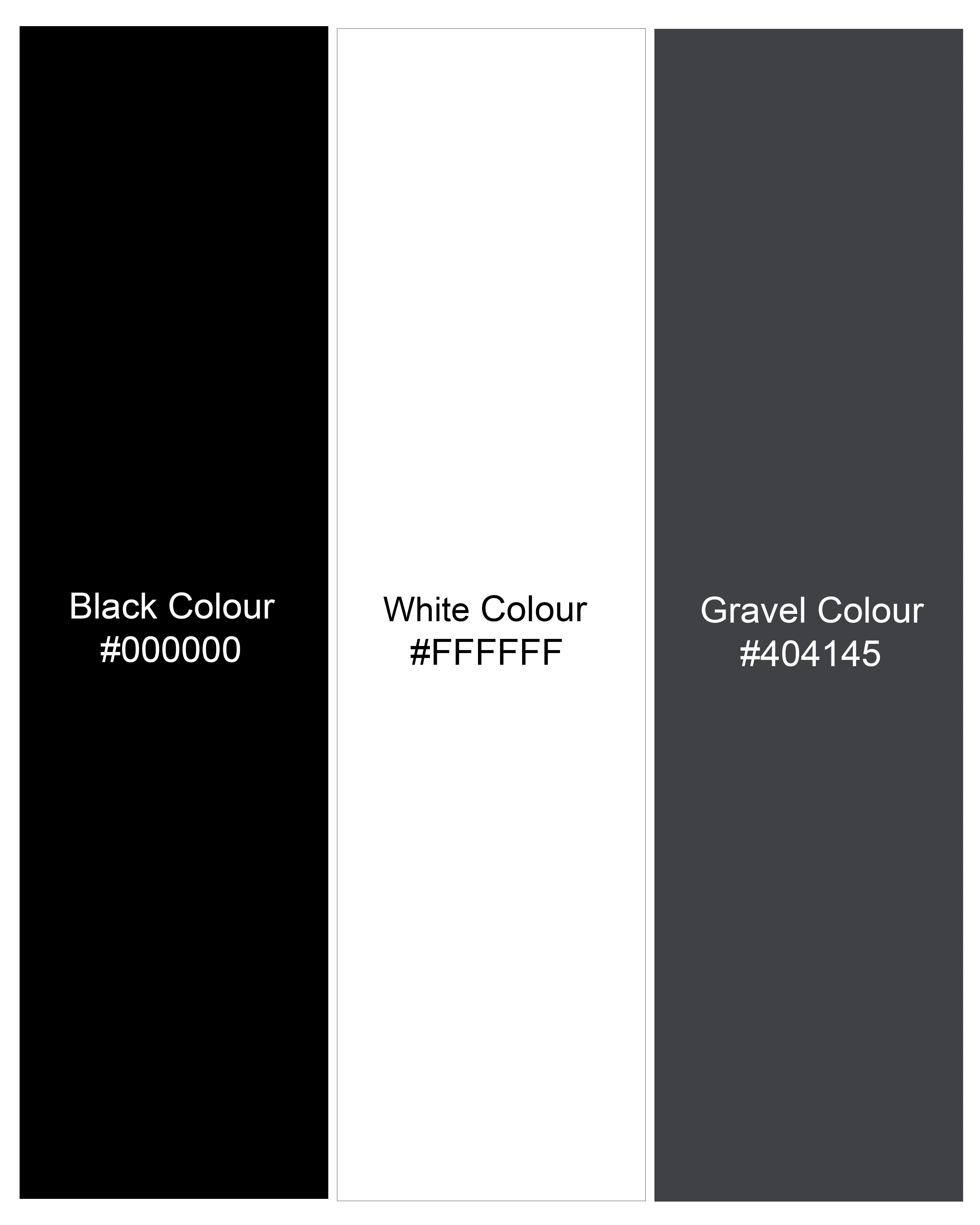 Jade Black with Gravel Gray Sanganeri Block Printed Royal Oxford Shirt  8743-BLK-38,8743-BLK-H-38,8743-BLK-39,8743-BLK-H-39,8743-BLK-40,8743-BLK-H-40,8743-BLK-42,8743-BLK-H-42,8743-BLK-44,8743-BLK-H-44,8743-BLK-46,8743-BLK-H-46,8743-BLK-48,8743-BLK-H-48,8743-BLK-50,8743-BLK-H-50,8743-BLK-52,8743-BLK-H-52