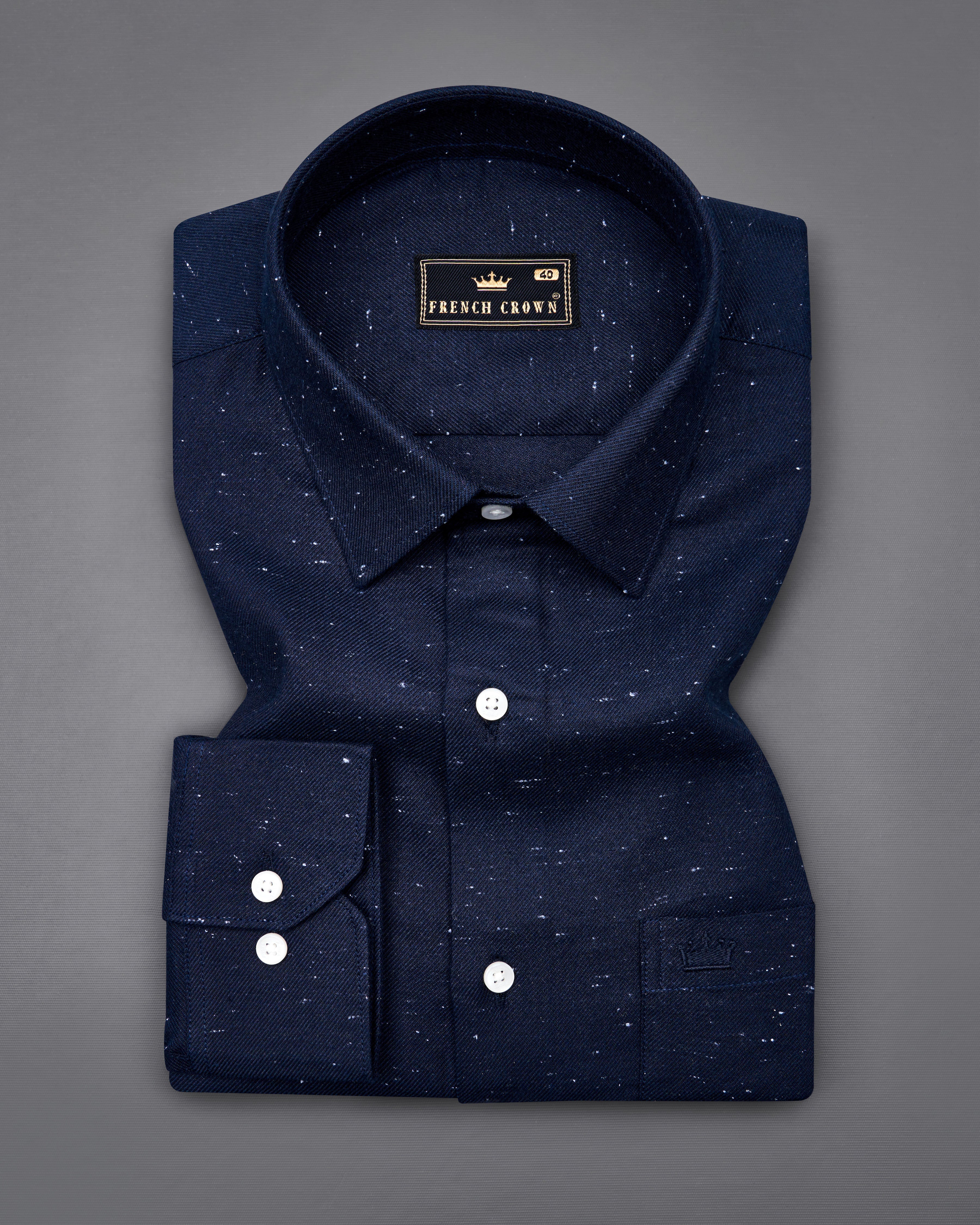 Mirage Navy Blue with Bright White Twill Premium Cotton Shirt  8772-38,8772-H-38,8772-39,8772-H-39,8772-40,8772-H-40,8772-42,8772-H-42,8772-44,8772-H-44,8772-46,8772-H-46,8772-48,8772-H-48,8772-50,8772-H-50,8772-52,8772-H-52