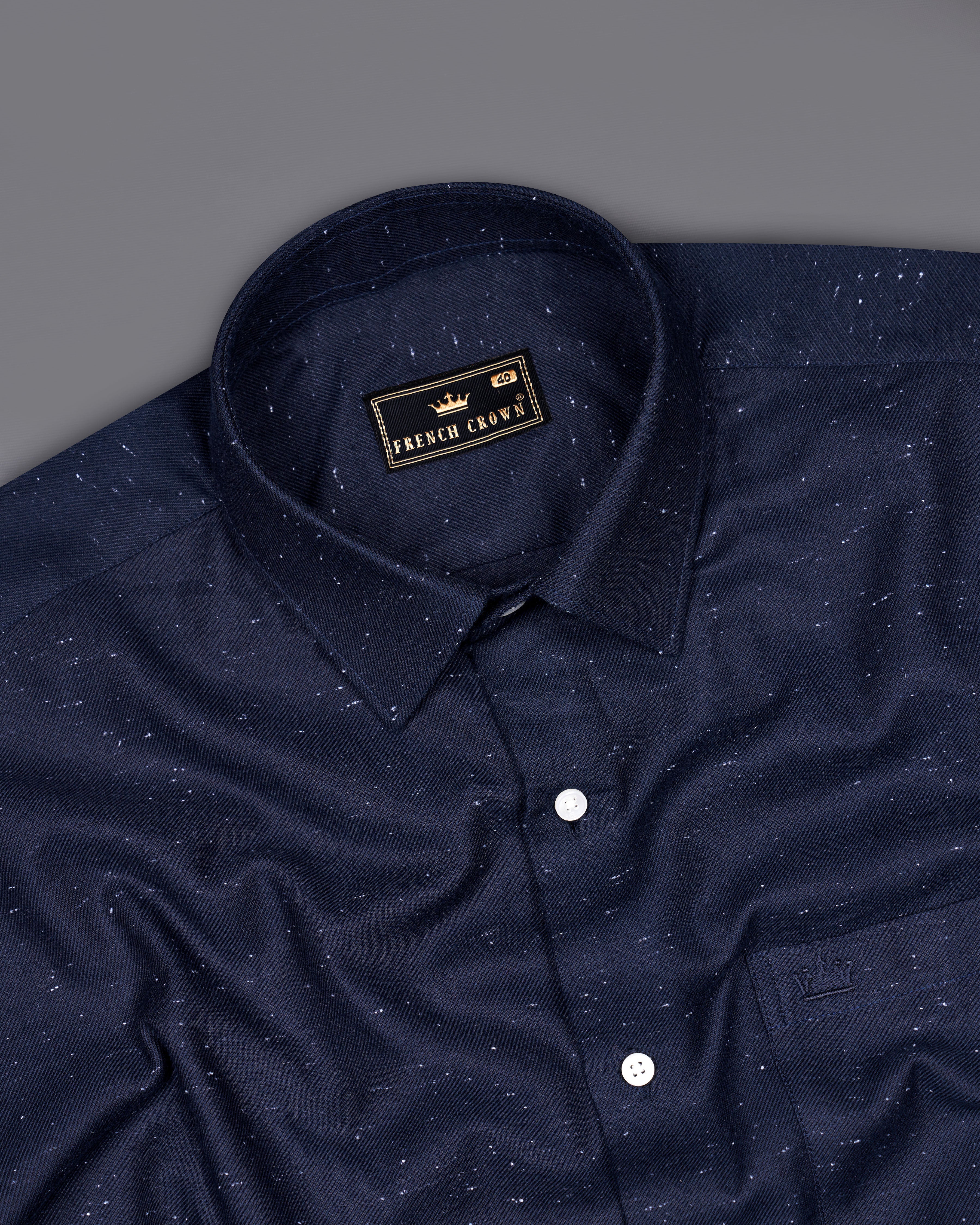 Mirage Navy Blue with Bright White Twill Premium Cotton Shirt  8772-38,8772-H-38,8772-39,8772-H-39,8772-40,8772-H-40,8772-42,8772-H-42,8772-44,8772-H-44,8772-46,8772-H-46,8772-48,8772-H-48,8772-50,8772-H-50,8772-52,8772-H-52