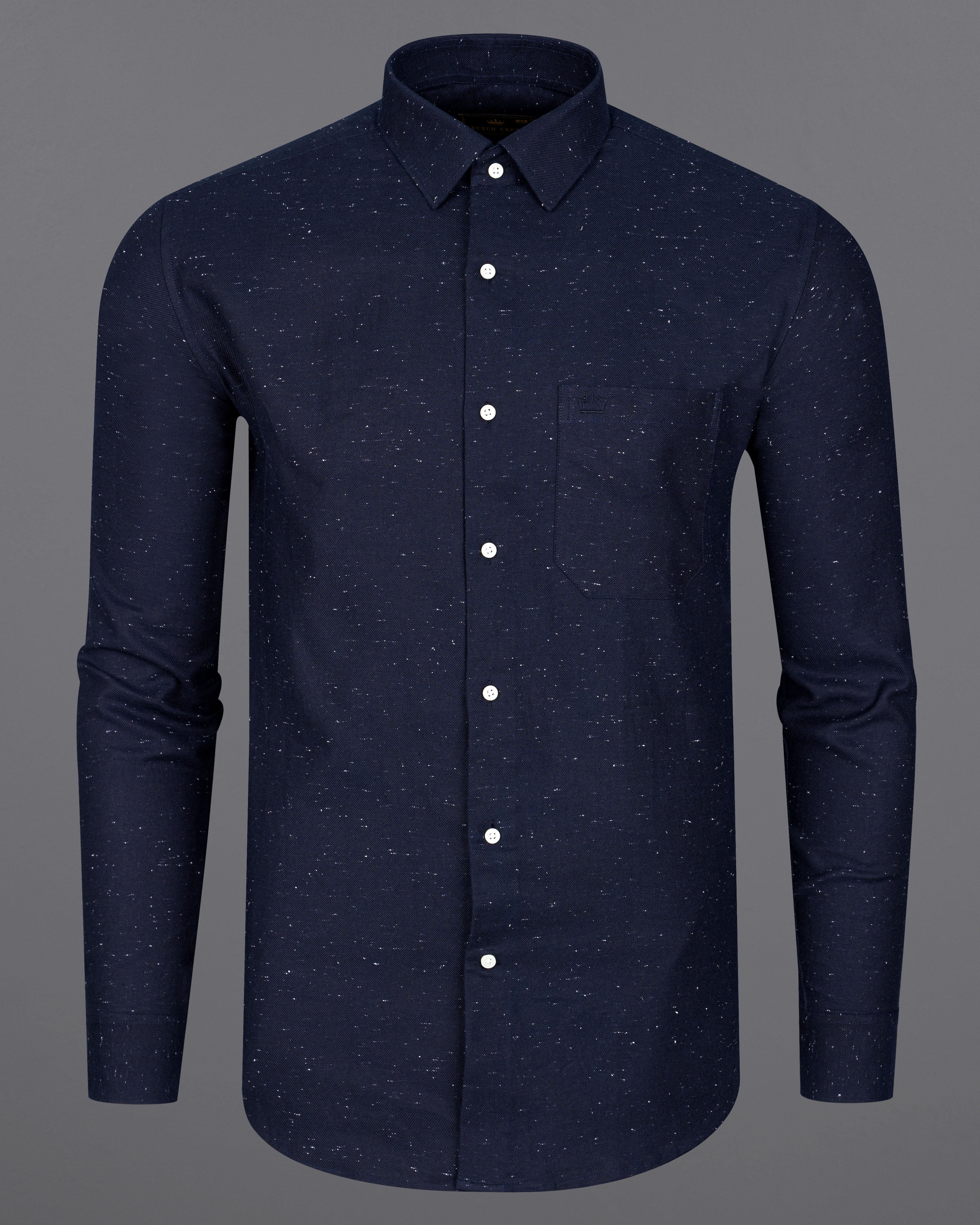 Mirage Navy Blue with Bright White Twill Premium Cotton Shirt  8772-38,8772-H-38,8772-39,8772-H-39,8772-40,8772-H-40,8772-42,8772-H-42,8772-44,8772-H-44,8772-46,8772-H-46,8772-48,8772-H-48,8772-50,8772-H-50,8772-52,8772-H-52