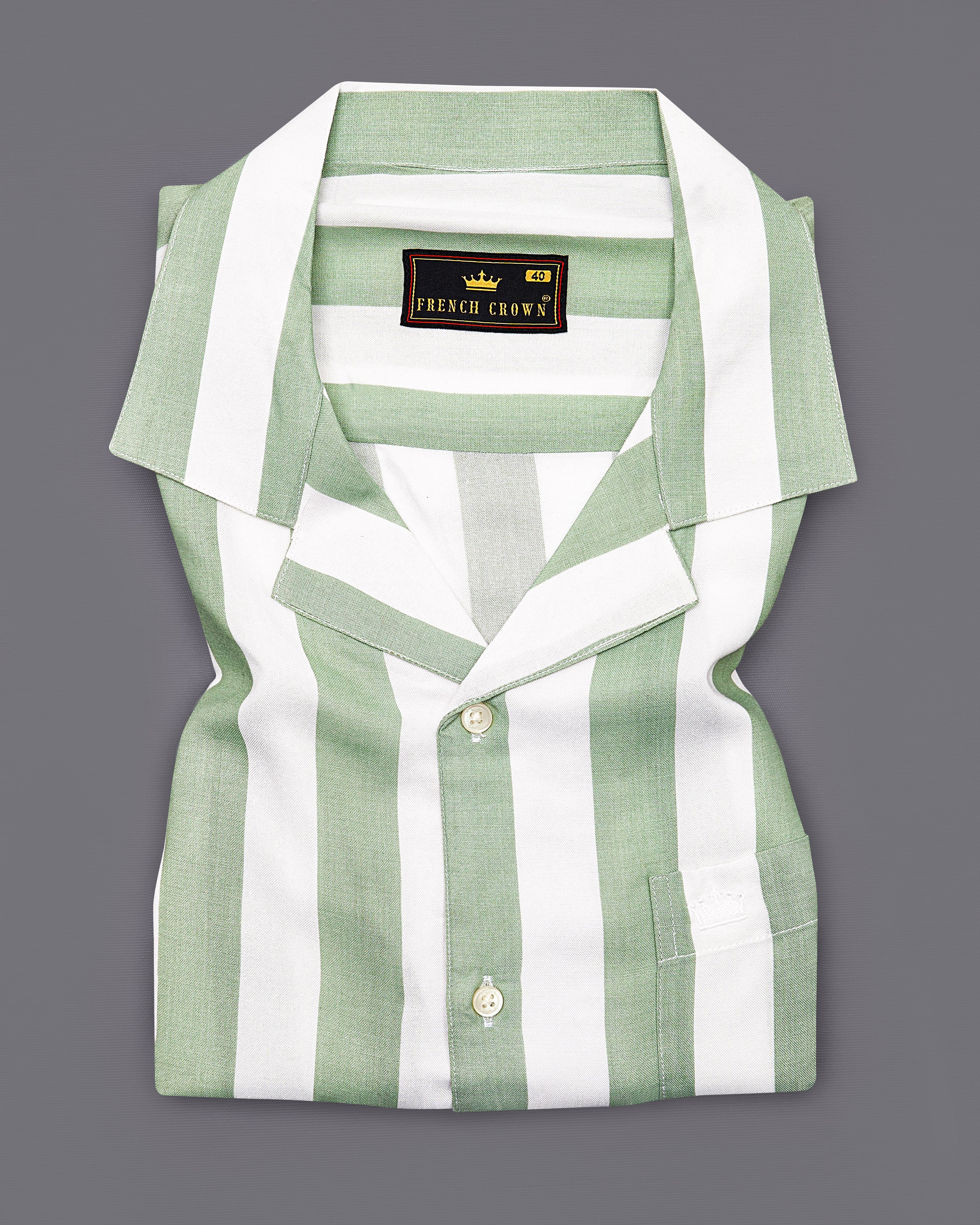 Coriander Green with Bright White Striped Premium Tencel Shirt  8795-CC-38,8795-CC-H-38,8795-CC-39,8795-CC-H-39,8795-CC-40,8795-CC-H-40,8795-CC-42,8795-CC-H-42,8795-CC-44,8795-CC-H-44,8795-CC-46,8795-CC-H-46,8795-CC-48,8795-CC-H-48,8795-CC-50,8795-CC-H-50,8795-CC-52,8795-CC-H-52