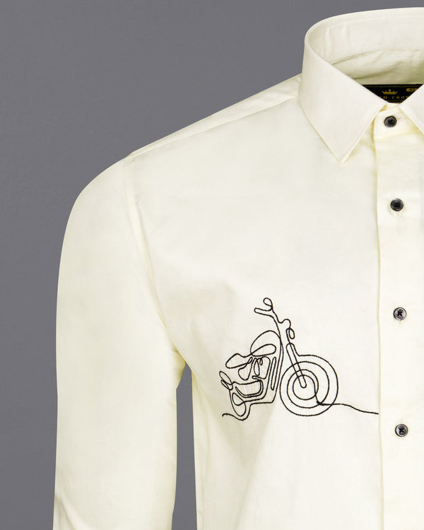 Apricot Yellow Subtle Sheen Bike Embroidered Super Soft Premium Cotton Shirt 8817-BLK-E014-38, 8817-BLK-E014-H-38, 8817-BLK-E014-39, 8817-BLK-E014-H-39, 8817-BLK-E014-40, 8817-BLK-E014-H-40, 8817-BLK-E014-42, 8817-BLK-E014-H-42, 8817-BLK-E014-44, 8817-BLK-E014-H-44, 8817-BLK-E014-46, 8817-BLK-E014-H-46, 8817-BLK-E014-48, 8817-BLK-E014-H-48, 8817-BLK-E014-50, 8817-BLK-E014-H-50, 8817-BLK-E014-52, 8817-BLK-E014-H-52