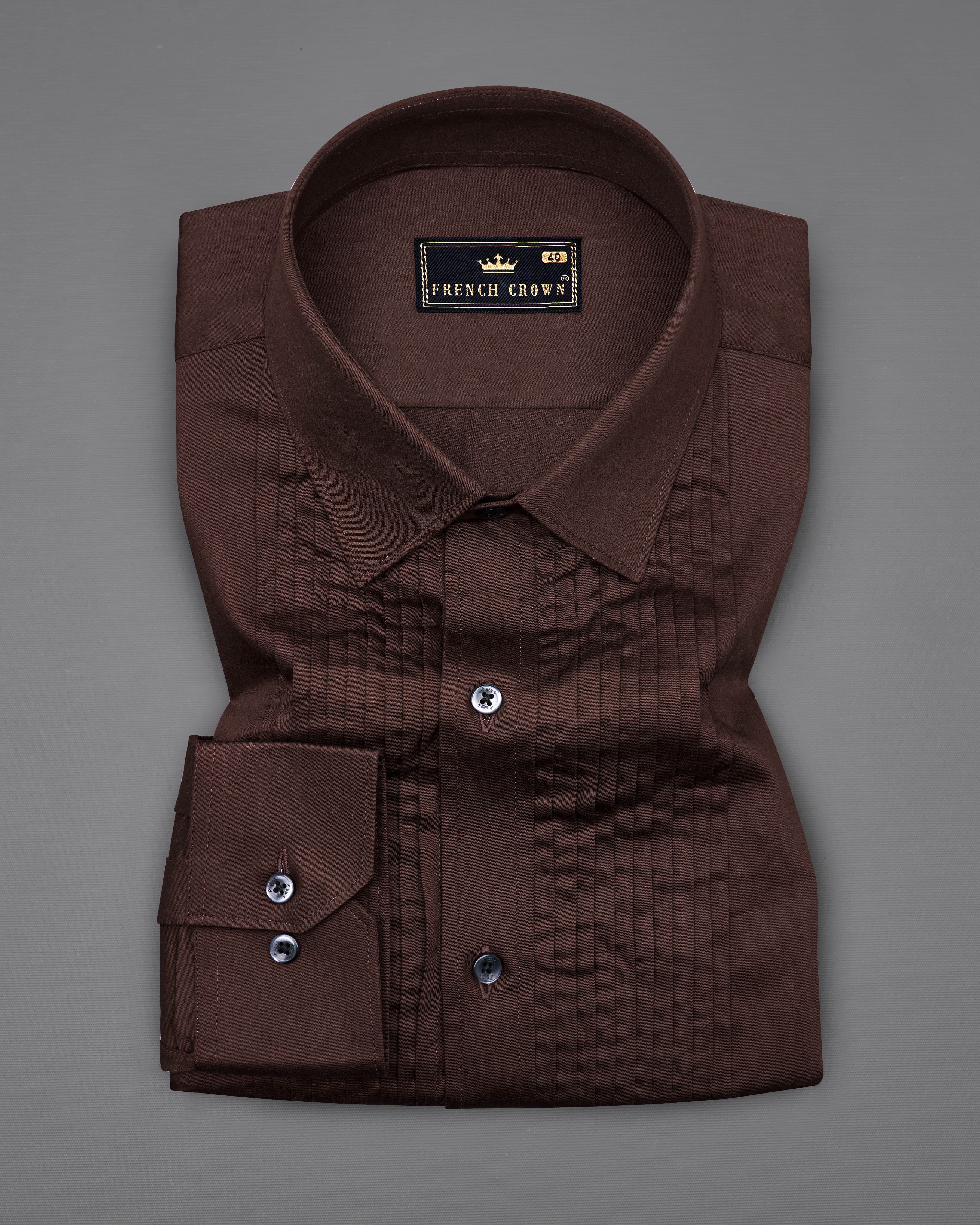 Sambuca Brown Snake Pleated Super Soft Premium Cotton Tuxedo Shirt  8820-BLK-TXD-38,8820-BLK-TXD-H-38,8820-BLK-TXD-39,8820-BLK-TXD-H-39,8820-BLK-TXD-40,8820-BLK-TXD-H-40,8820-BLK-TXD-42,8820-BLK-TXD-H-42,8820-BLK-TXD-44,8820-BLK-TXD-H-44,8820-BLK-TXD-46,8820-BLK-TXD-H-46,8820-BLK-TXD-48,8820-BLK-TXD-H-48,8820-BLK-TXD-50,8820-BLK-TXD-H-50,8820-BLK-TXD-52,8820-BLK-TXD-H-52