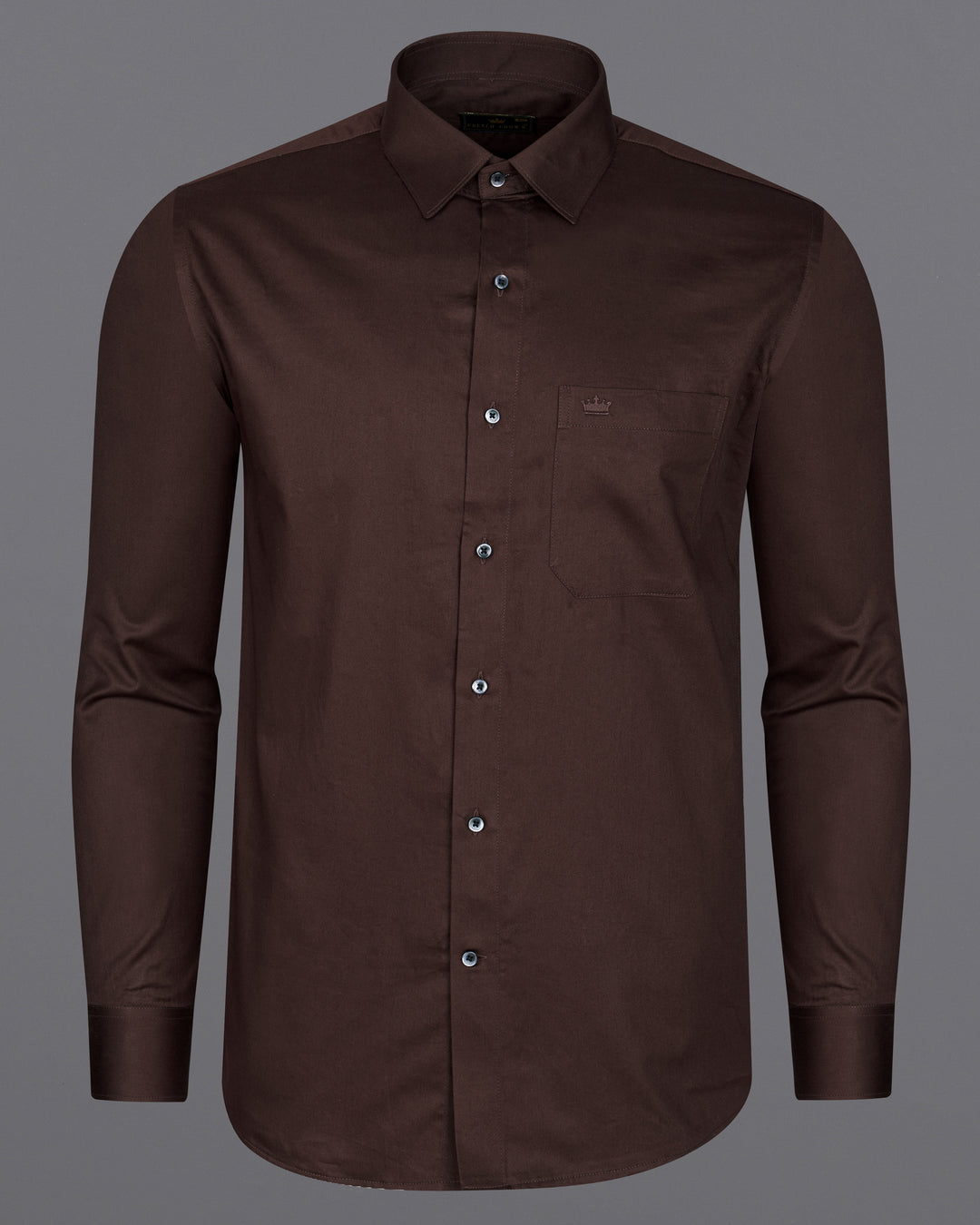 SAMBUCA BROWN SUBTLE SHEEN SUPER SOFT PREMIUM COTTON SHIRT