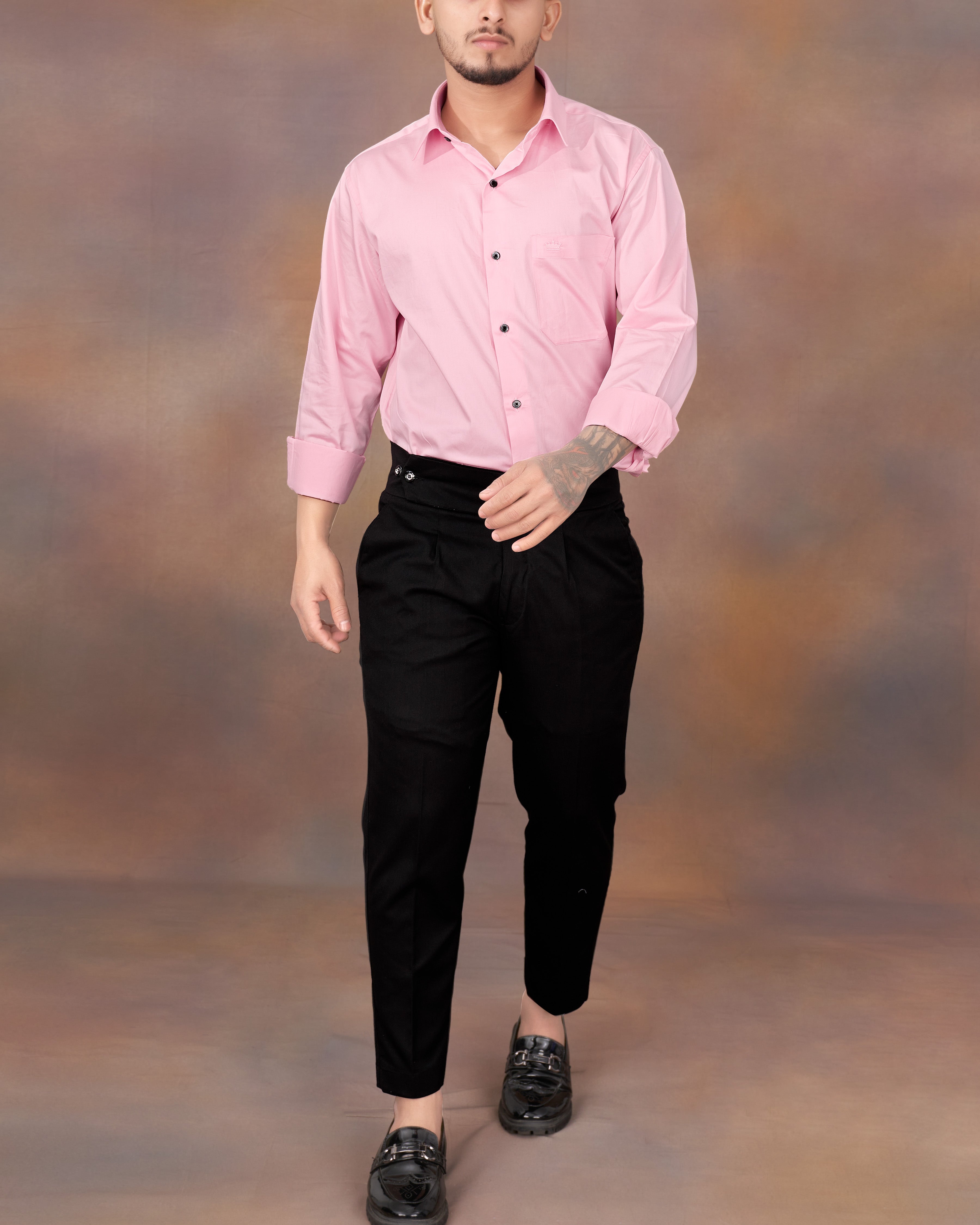 Azalea Pink Subtle Sheen Super Soft Premium Cotton Shirt