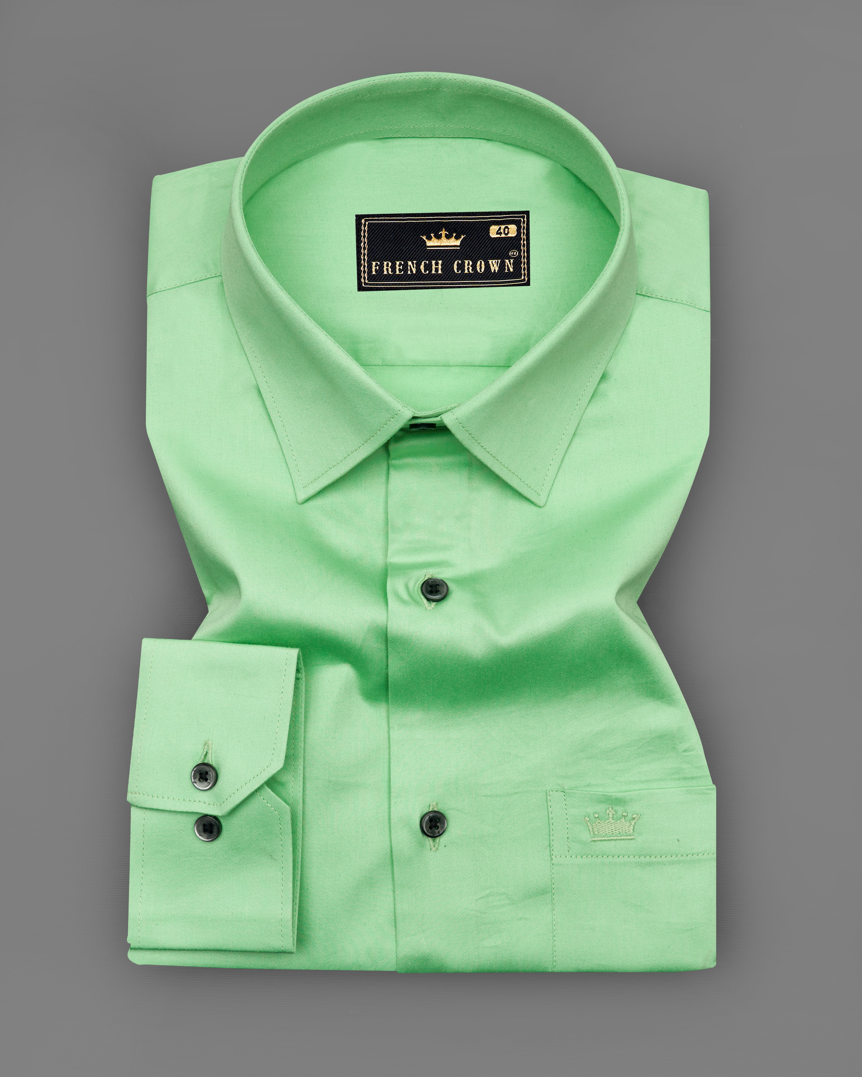 Celadon Green Subtle Sheen Super Soft Premium Cotton Shirt 8829-BLK-38, 8829-BLK-H-38, 8829-BLK-39, 8829-BLK-H-39, 8829-BLK-40, 8829-BLK-H-40, 8829-BLK-42, 8829-BLK-H-42, 8829-BLK-44, 8829-BLK-H-44, 8829-BLK-46, 8829-BLK-H-46, 8829-BLK-48, 8829-BLK-H-48, 8829-BLK-50, 8829-BLK-H-50, 8829-BLK-52, 8829-BLK-H-52