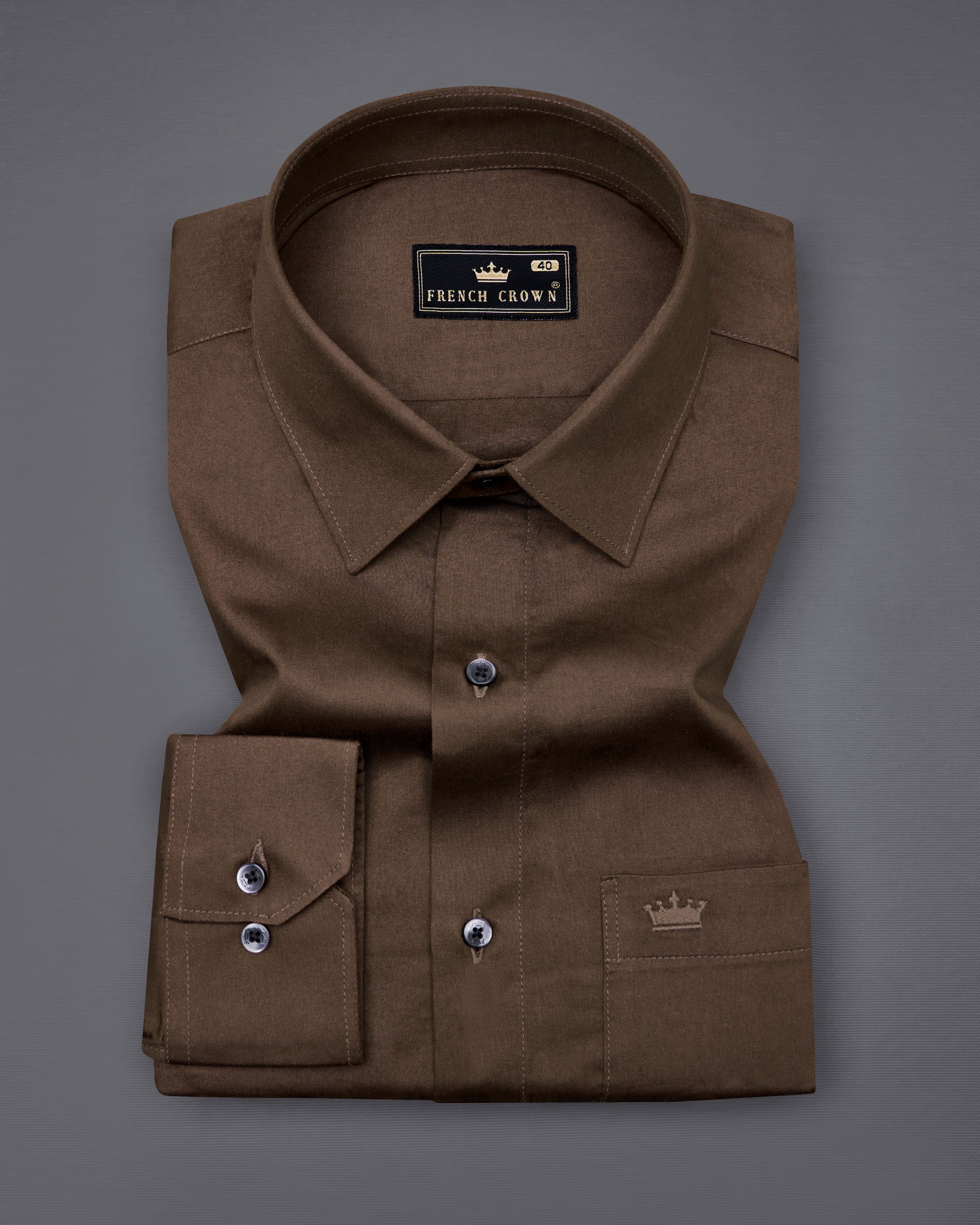 Kabul Brown Subtle Sheen Super Soft Premium Cotton Shirt 8833-BLK-38, 8833-BLK-H-38, 8833-BLK-39, 8833-BLK-H-39, 8833-BLK-40, 8833-BLK-H-40, 8833-BLK-42, 8833-BLK-H-42, 8833-BLK-44, 8833-BLK-H-44, 8833-BLK-46, 8833-BLK-H-46, 8833-BLK-48, 8833-BLK-H-48, 8833-BLK-50, 8833-BLK-H-50, 8833-BLK-52, 8833-BLK-H-52