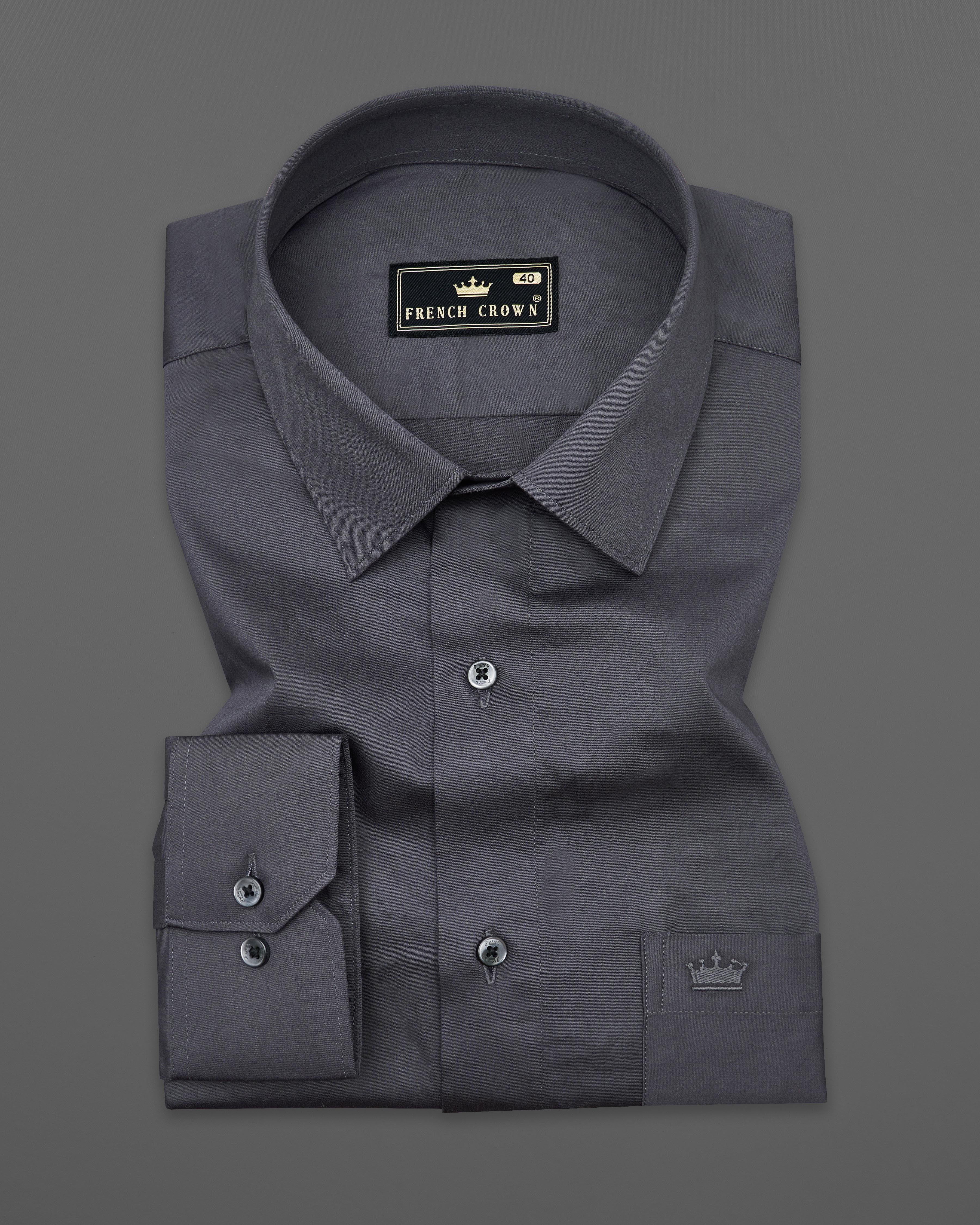 Iridium Gray Super Soft Premium Cotton Shirt 8847-BLK-38, 8847-BLK-H-38,  8847-BLK-39,  8847-BLK-H-39,  8847-BLK-40,  8847-BLK-H-40,  8847-BLK-42,  8847-BLK-H-42,  8847-BLK-44,  8847-BLK-H-44,  8847-BLK-46,  8847-BLK-H-46,  8847-BLK-48,  8847-BLK-H-48,  8847-BLK-50,  8847-BLK-H-50,  8847-BLK-52,  8847-BLK-H-52