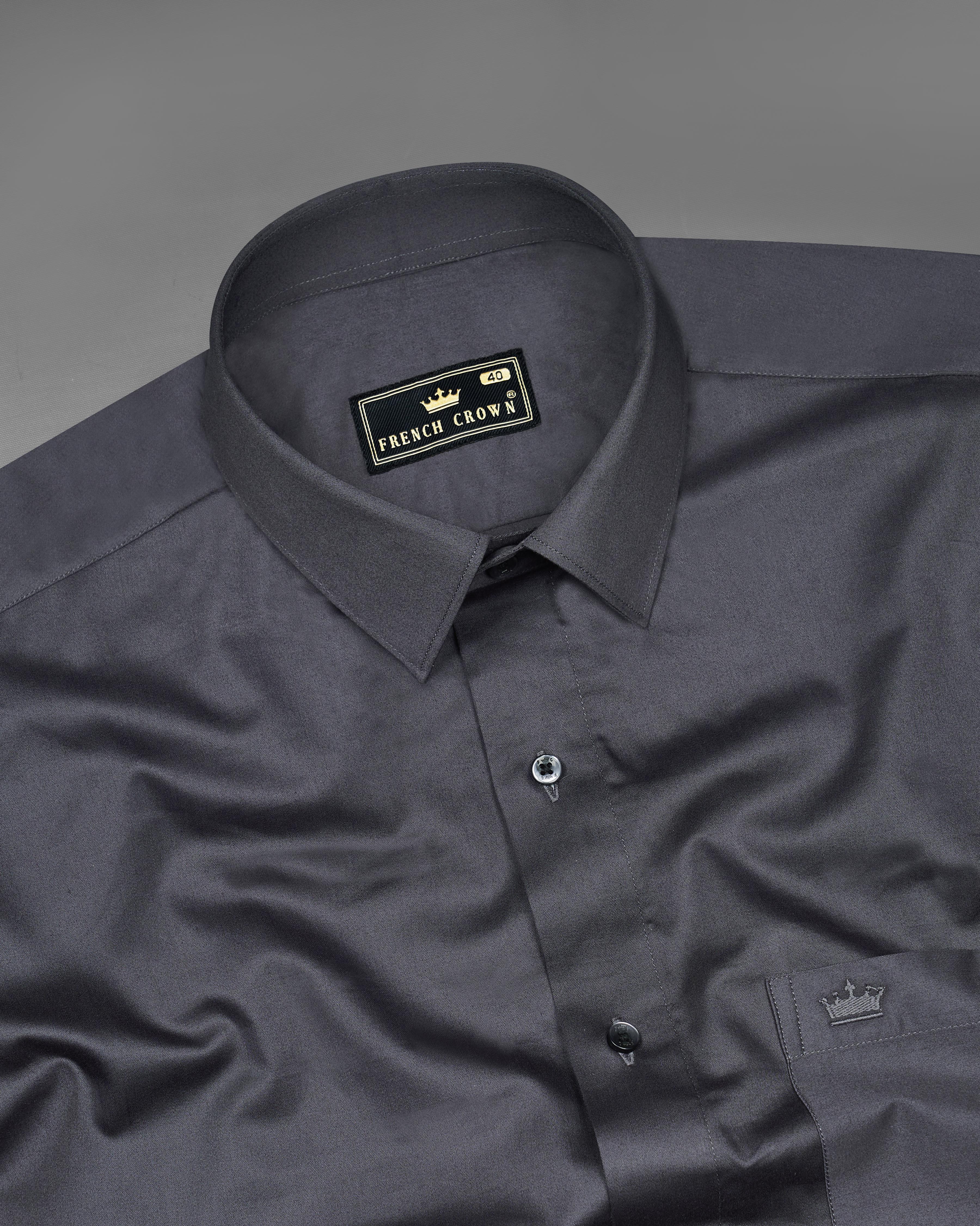 Iridium Gray Super Soft Premium Cotton Shirt 8847-BLK-38, 8847-BLK-H-38,  8847-BLK-39,  8847-BLK-H-39,  8847-BLK-40,  8847-BLK-H-40,  8847-BLK-42,  8847-BLK-H-42,  8847-BLK-44,  8847-BLK-H-44,  8847-BLK-46,  8847-BLK-H-46,  8847-BLK-48,  8847-BLK-H-48,  8847-BLK-50,  8847-BLK-H-50,  8847-BLK-52,  8847-BLK-H-52