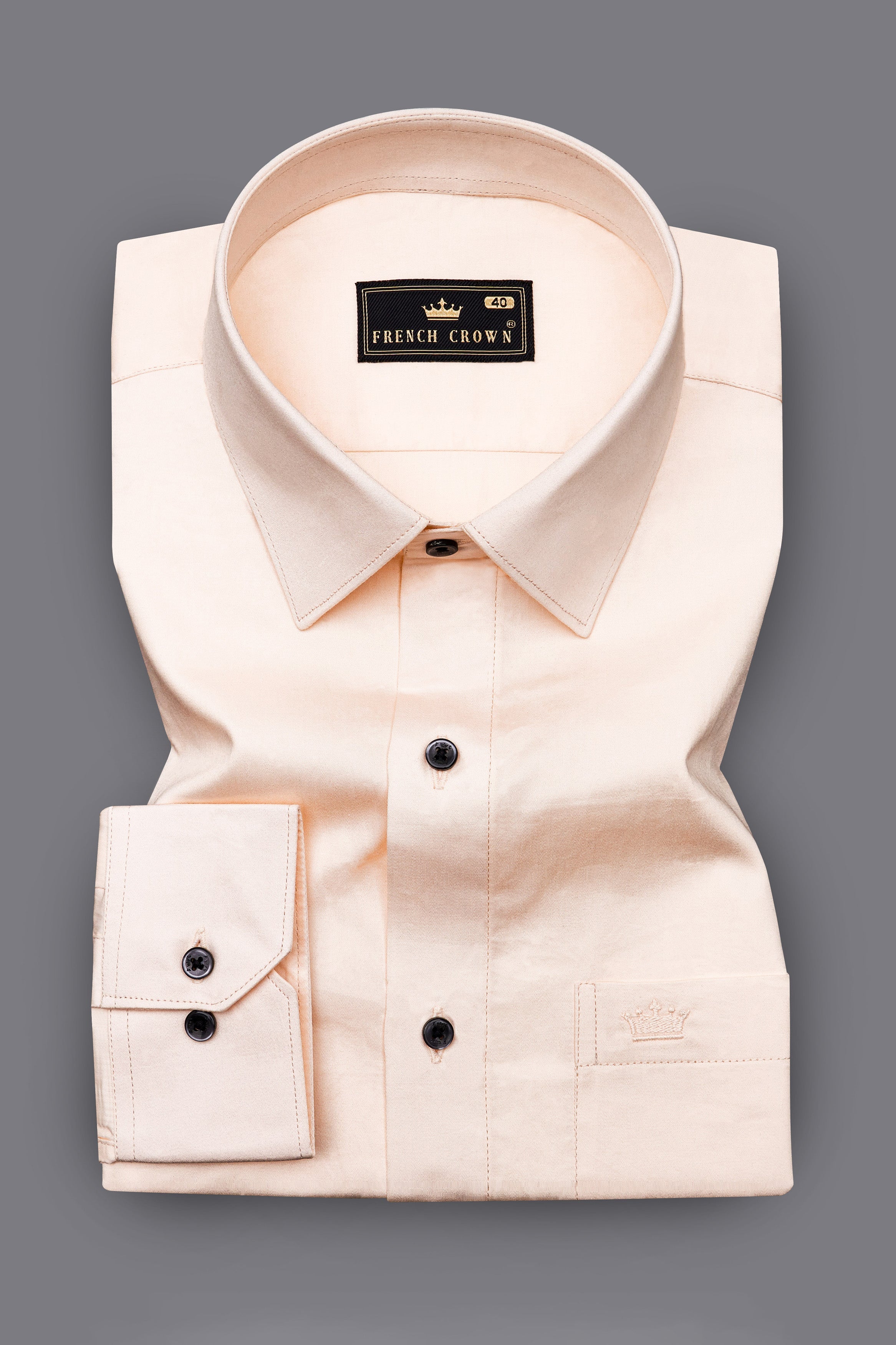 Gainsboro Beige Hand Painted Super Soft Premium Cotton Designer Shirt
