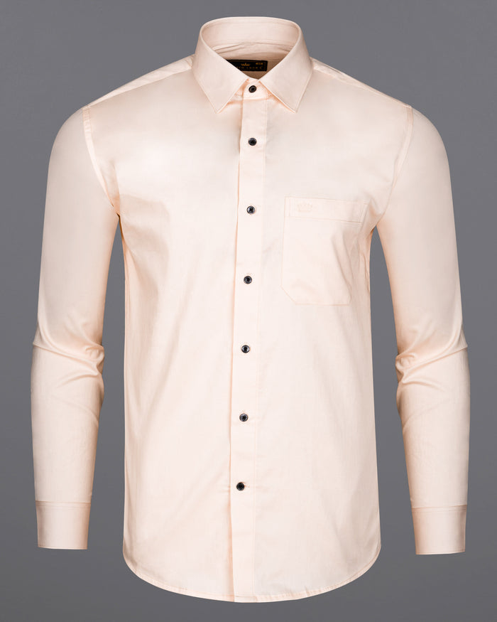 GAINSBORO PEACH SUBTLE SHEEN SUPER SOFT PREMIUM COTTON SHIRT
