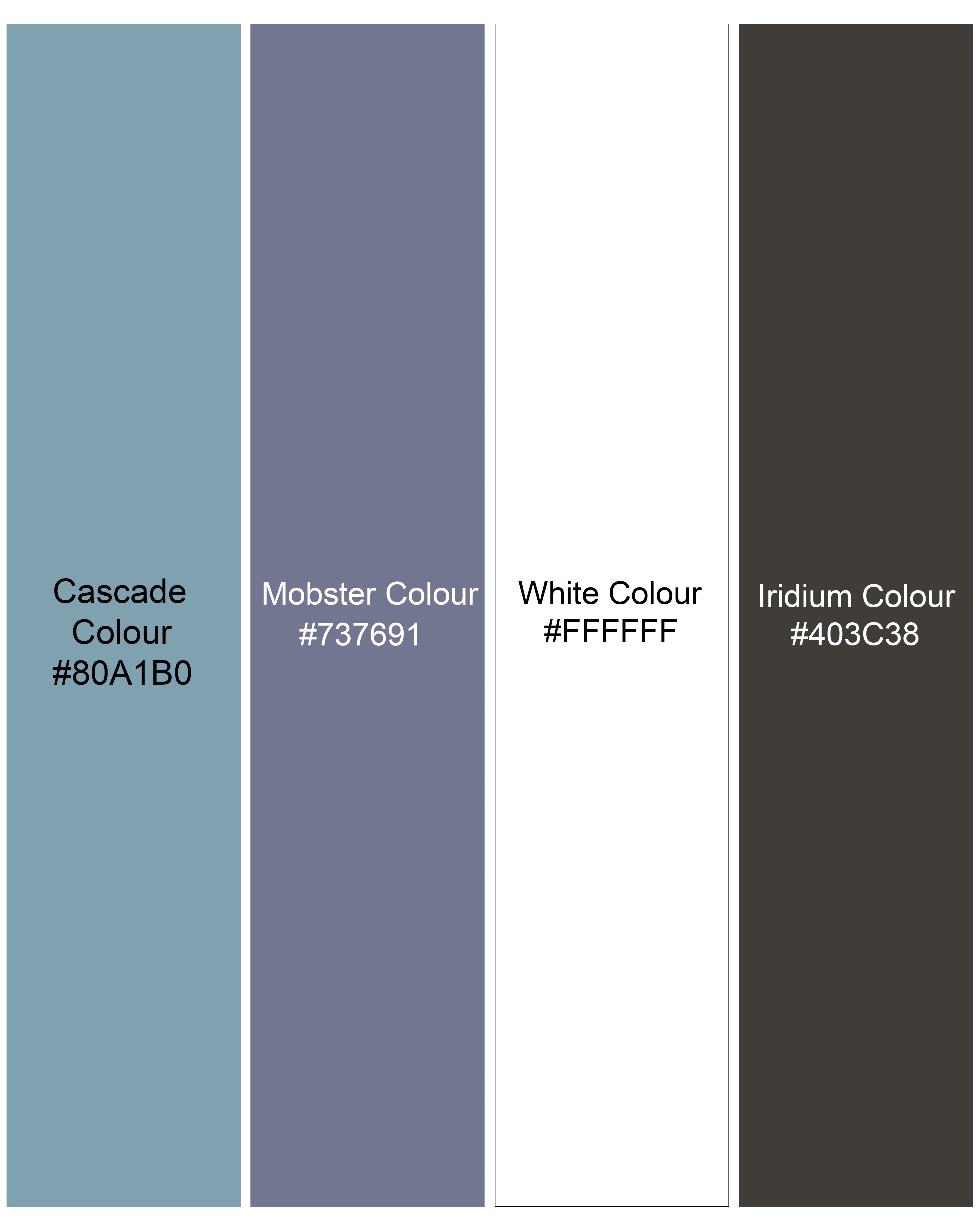 Cascade Blue with Mobster Blue Multicolour Camouflage Printed Royal Oxford Shirt 8890-BD-38, 8890-BD-H-38,  8890-BD-39,  8890-BD-H-39,  8890-BD-40,  8890-BD-H-40,  8890-BD-42,  8890-BD-H-42,  8890-BD-44,  8890-BD-H-44,  8890-BD-46,  8890-BD-H-46,  8890-BD-48,  8890-BD-H-48,  8890-BD-50,  8890-BD-H-50,  8890-BD-52,  8890-BD-H-52