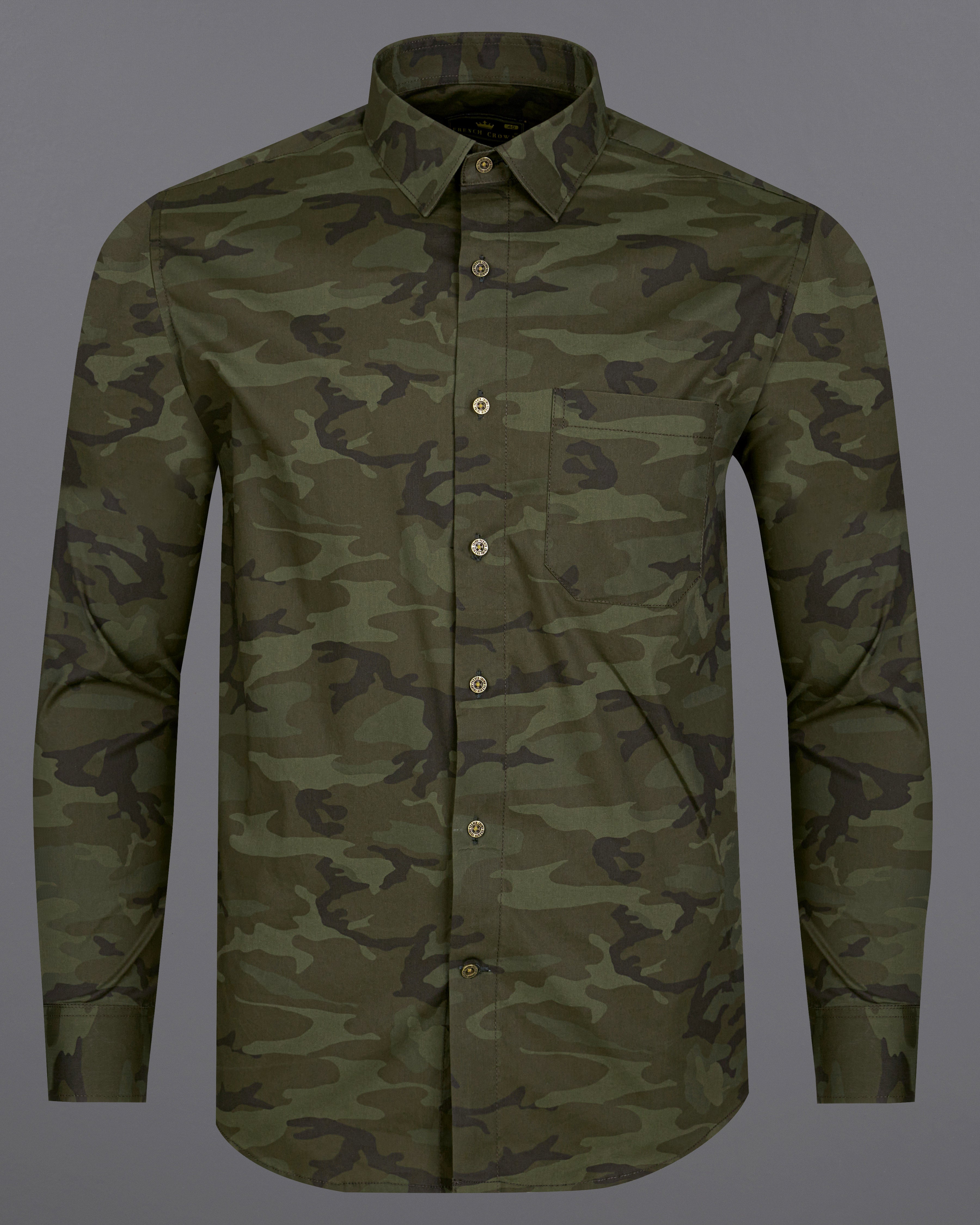 Taupe Green with Finch Green Camouflage Printed Royal Oxford Shirt 8893-MB-38, 8893-MB-H-38,  8893-MB-39,  8893-MB-H-39,  8893-MB-40,  8893-MB-H-40,  8893-MB-42,  8893-MB-H-42,  8893-MB-44,  8893-MB-H-44,  8893-MB-46,  8893-MB-H-46,  8893-MB-48,  8893-MB-H-48,  8893-MB-50,  8893-MB-H-50,  8893-MB-52,  8893-MB-H-52