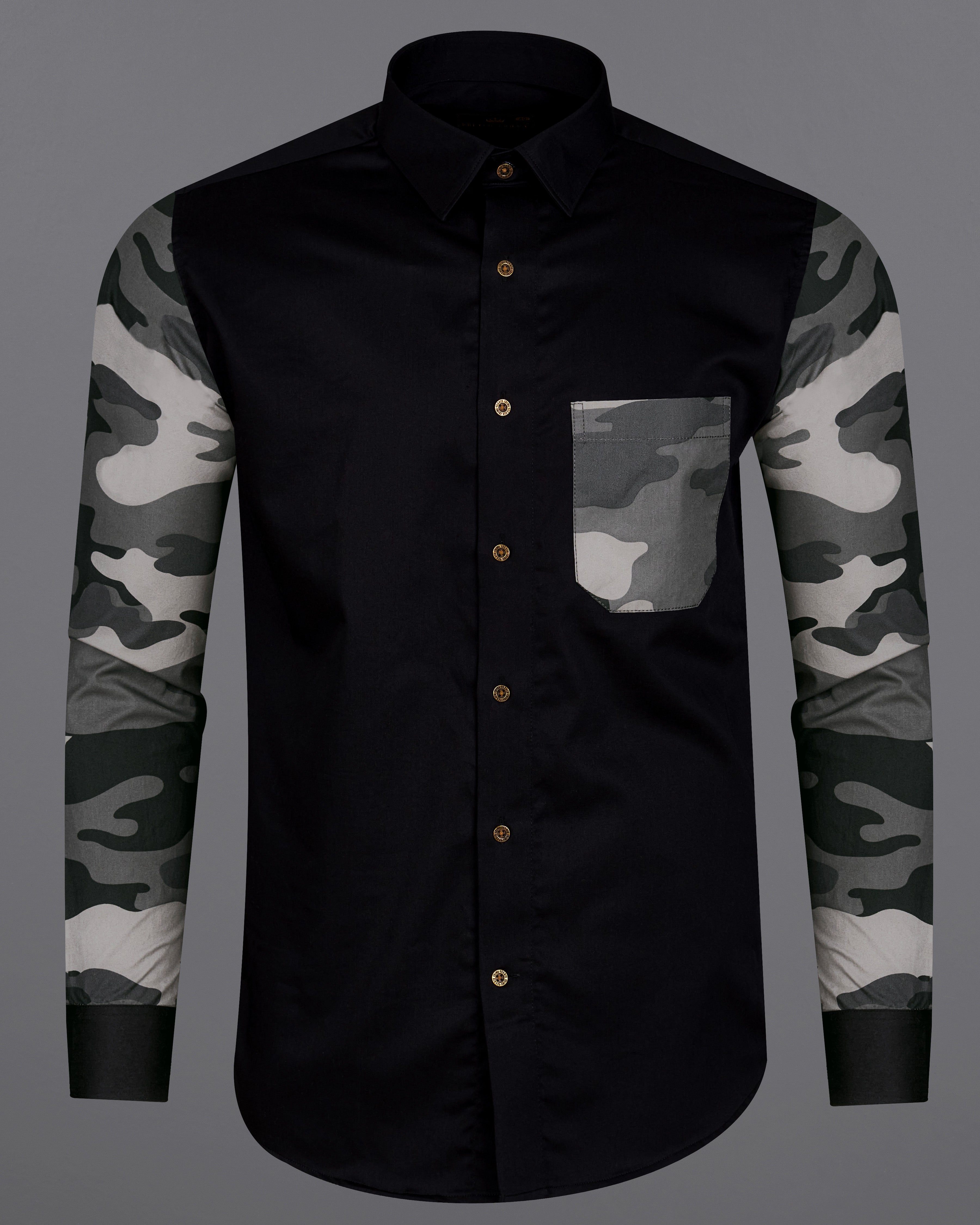 Jade Black with Camouflage Printed Royal Oxford Designer Shirt 8894-MB-P291-38, 8894-MB-P291-H-38,  8894-MB-P291-39,  8894-MB-P291-H-39,  8894-MB-P291-40,  8894-MB-P291-H-40,  8894-MB-P291-42,  8894-MB-P291-H-42,  8894-MB-P291-44,  8894-MB-P291-H-44,  8894-MB-P291-46,  8894-MB-P291-H-46,  8894-MB-P291-48,  8894-MB-P291-H-48,  8894-MB-P291-50,  8894-MB-P291-H-50,  8894-MB-P291-52,  8894-MB-P291-H-52