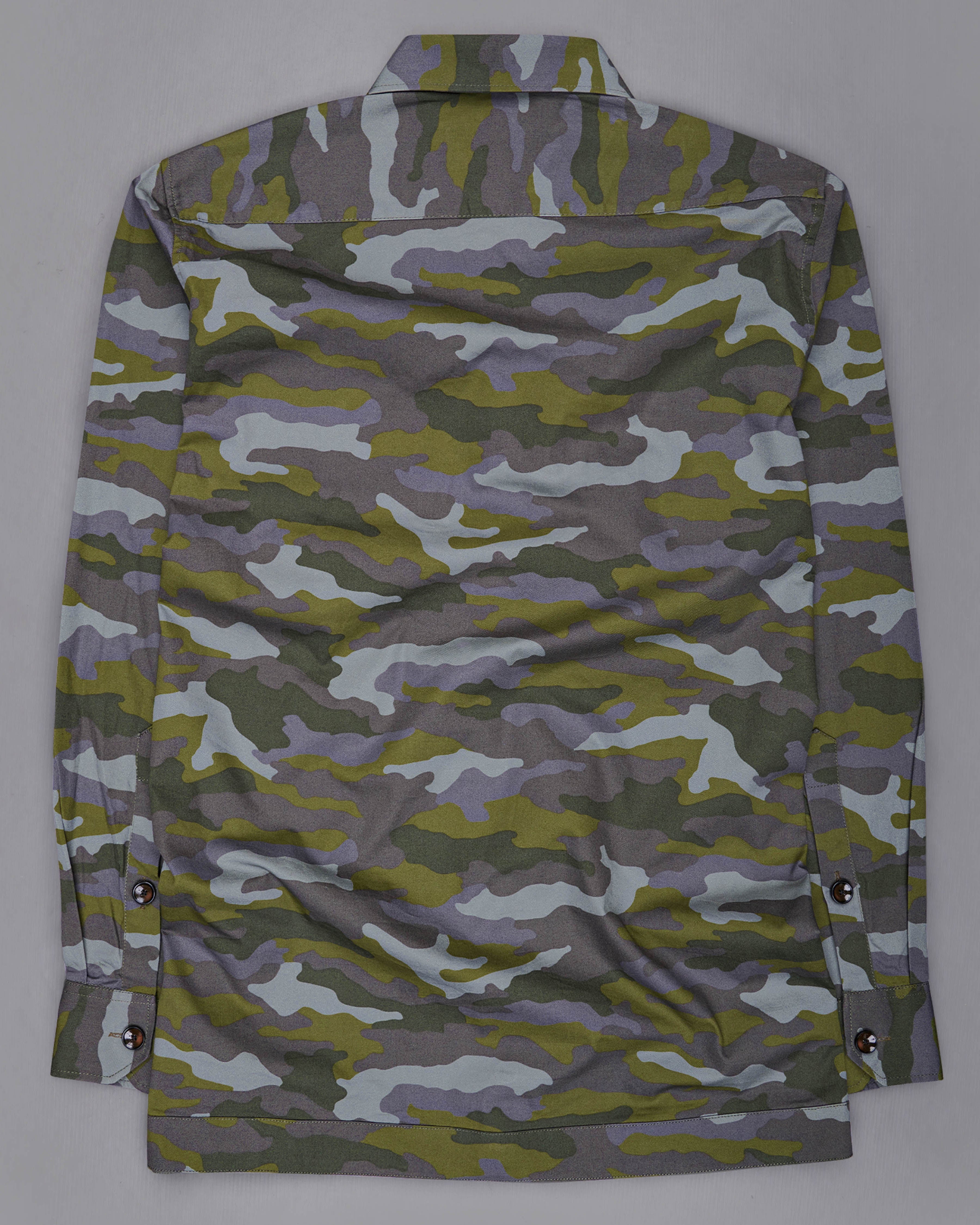 Gravel Gray with Hemlock Green Camouflage Printed Royal Oxford Designer Shirt 8903-P325-38, 8903-P325-H-38,  8903-P325-39,  8903-P325-H-39,  8903-P325-40,  8903-P325-H-40,  8903-P325-42,  8903-P325-H-42,  8903-P325-44,  8903-P325-H-44,  8903-P325-46,  8903-P325-H-46,  8903-P325-48,  8903-P325-H-48,  8903-P325-50,  8903-P325-H-50,  8903-P325-52,  8903-P325-H-52