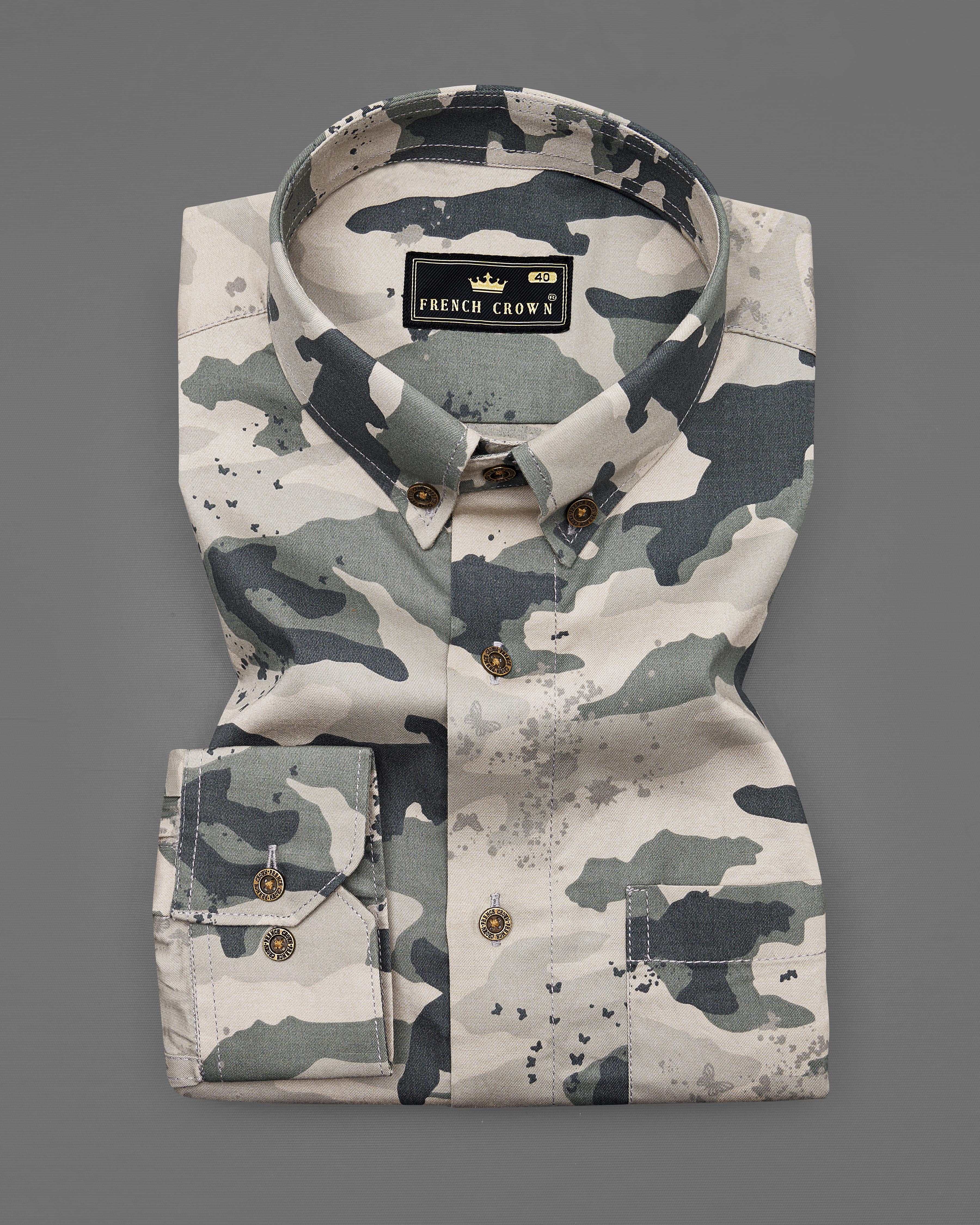 Swirl Brown with Baltic Gray Camouflage Printed Royal Oxford Shirt 8910-BD-MB-38, 8910-BD-MB-H-38,  8910-BD-MB-39,  8910-BD-MB-H-39,  8910-BD-MB-40,  8910-BD-MB-H-40,  8910-BD-MB-42,  8910-BD-MB-H-42,  8910-BD-MB-44,  8910-BD-MB-H-44,  8910-BD-MB-46,  8910-BD-MB-H-46,  8910-BD-MB-48,  8910-BD-MB-H-48,  8910-BD-MB-50,  8910-BD-MB-H-50,  8910-BD-MB-52,  8910-BD-MB-H-52