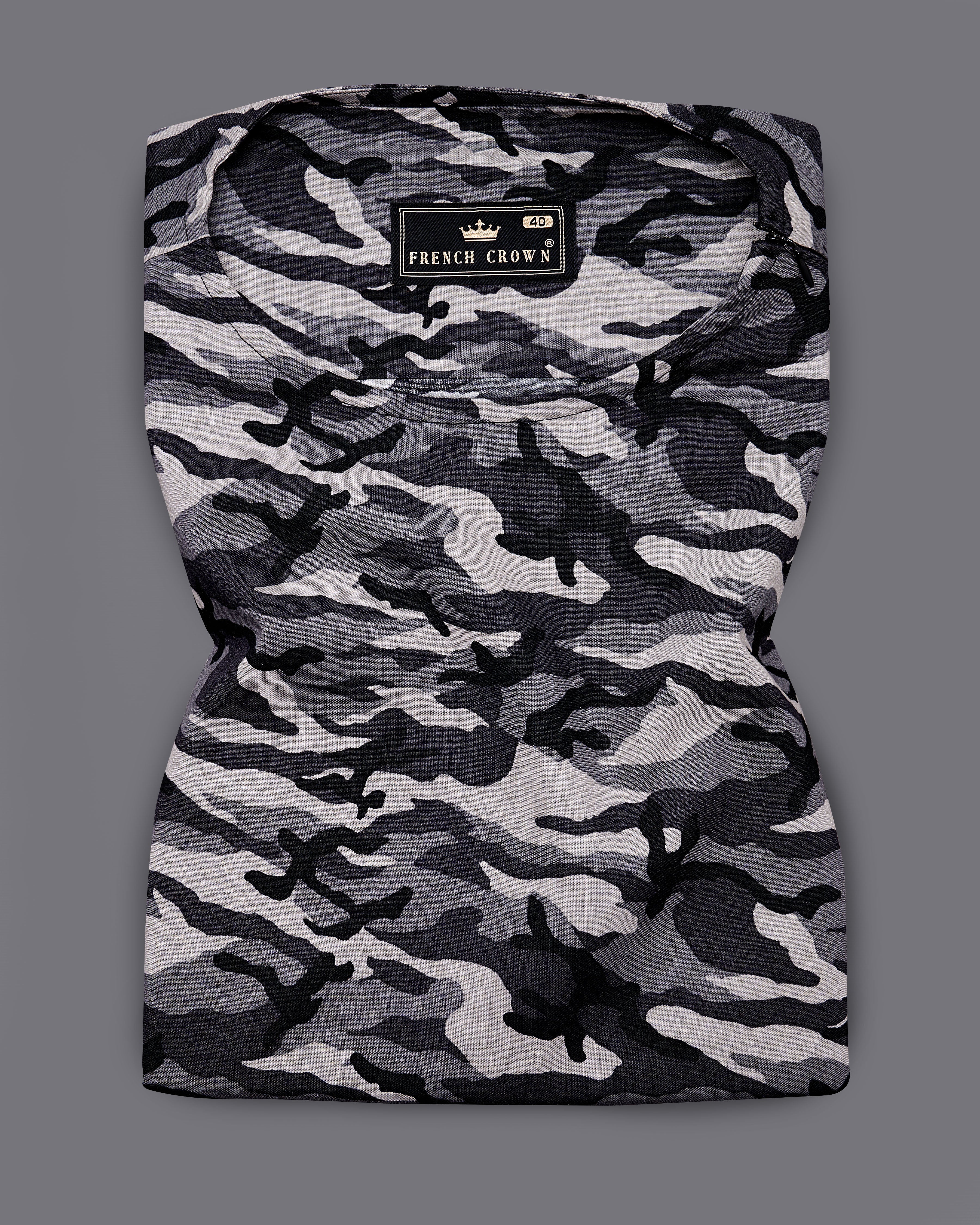 Half Camouflage Printed and Half-Black Royal Oxford Designer Bush Shirt 8912-WOC-P339-38, 8912-WOC-P339-H-38,  8912-WOC-P339-39,  8912-WOC-P339-H-39,  8912-WOC-P339-40,  8912-WOC-P339-H-40,  8912-WOC-P339-42,  8912-WOC-P339-H-42,  8912-WOC-P339-44,  8912-WOC-P339-H-44,  8912-WOC-P339-46,  8912-WOC-P339-H-46,  8912-WOC-P339-48,  8912-WOC-P339-H-48,  8912-WOC-P339-50,  8912-WOC-P339-H-50,  8912-WOC-P339-52,  8912-WOC-P339-H-52