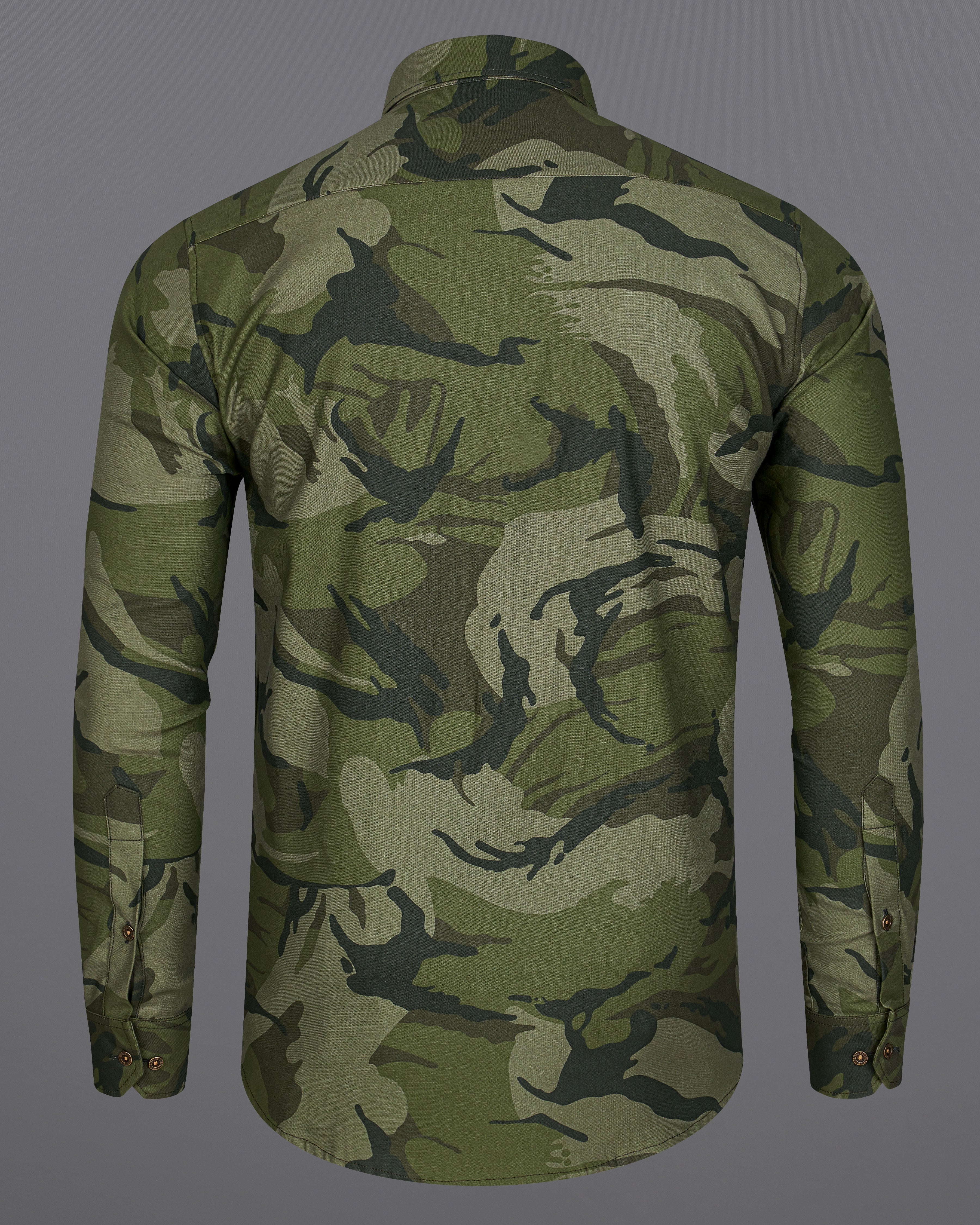 Fuscous Green with Birch Dark Green Camouflage Printed Royal Oxford Shirt 8913-MB-38, 8913-MB-H-38,  8913-MB-39,  8913-MB-H-39,  8913-MB-40,  8913-MB-H-40,  8913-MB-42,  8913-MB-H-42,  8913-MB-44,  8913-MB-H-44,  8913-MB-46,  8913-MB-H-46,  8913-MB-48,  8913-MB-H-48,  8913-MB-50,  8913-MB-H-50,  8913-MB-52,  8913-MB-H-52
