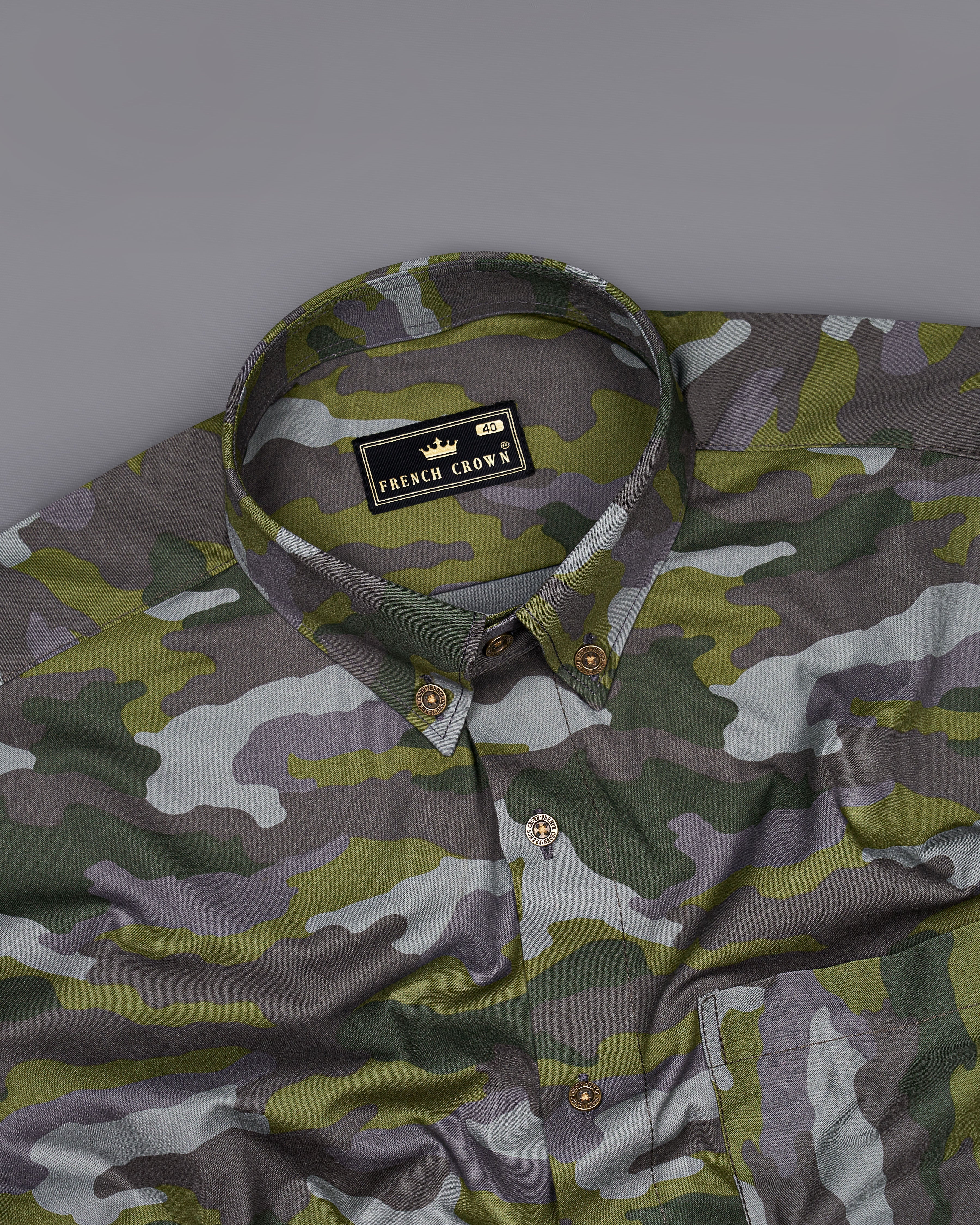 Gravel Gray with Hemlock Green Camouflage Printed Royal Oxford Shirt 8921-BD-MB-38, 8921-BD-MB-H-38,  8921-BD-MB-39,  8921-BD-MB-H-39,  8921-BD-MB-40,  8921-BD-MB-H-40,  8921-BD-MB-42,  8921-BD-MB-H-42,  8921-BD-MB-44,  8921-BD-MB-H-44,  8921-BD-MB-46,  8921-BD-MB-H-46,  8921-BD-MB-48,  8921-BD-MB-H-48,  8921-BD-MB-50,  8921-BD-MB-H-50,  8921-BD-MB-52,  8921-BD-MB-H-52