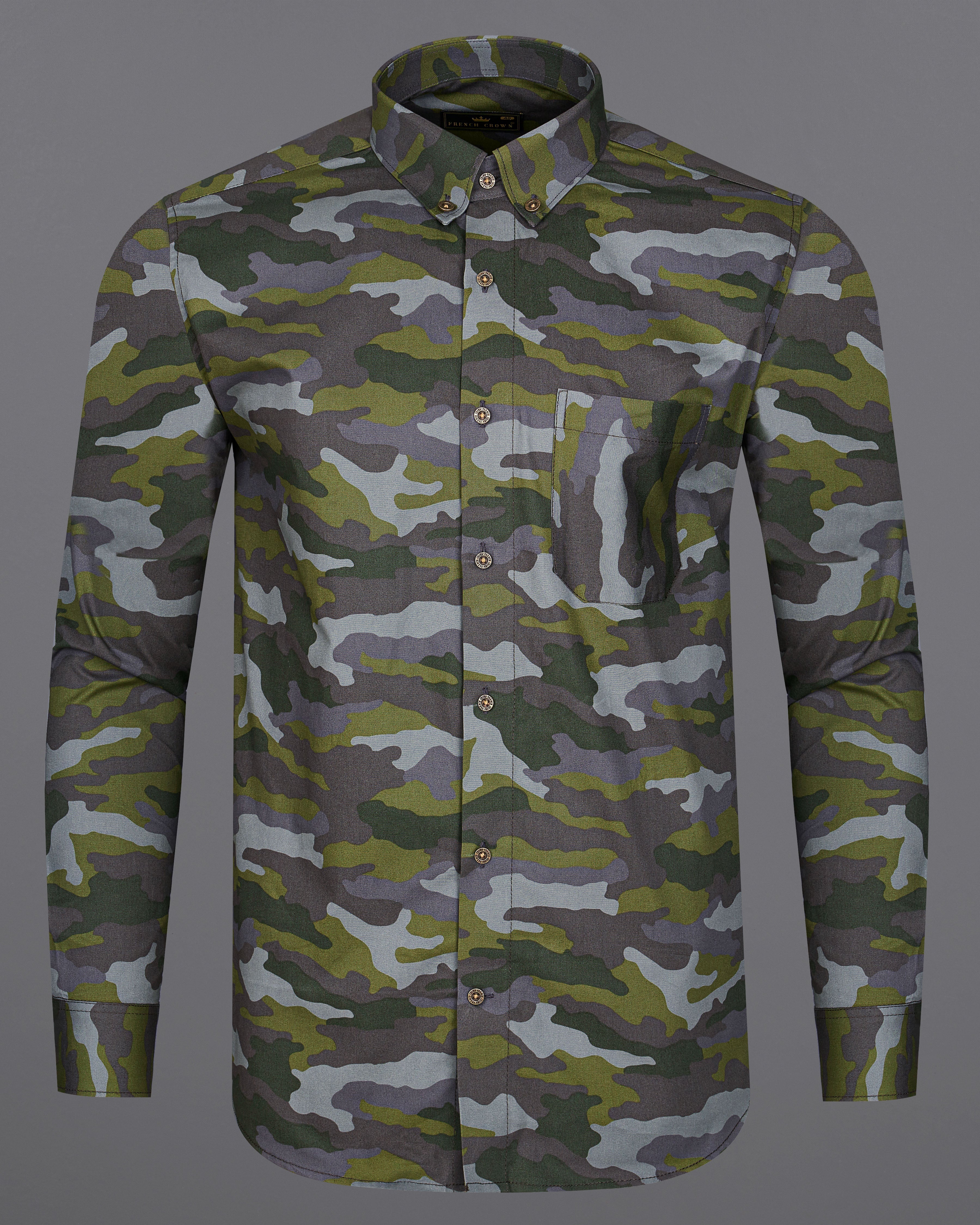 Gravel Gray with Hemlock Green Camouflage Printed Royal Oxford Shirt 8921-BD-MB-38, 8921-BD-MB-H-38,  8921-BD-MB-39,  8921-BD-MB-H-39,  8921-BD-MB-40,  8921-BD-MB-H-40,  8921-BD-MB-42,  8921-BD-MB-H-42,  8921-BD-MB-44,  8921-BD-MB-H-44,  8921-BD-MB-46,  8921-BD-MB-H-46,  8921-BD-MB-48,  8921-BD-MB-H-48,  8921-BD-MB-50,  8921-BD-MB-H-50,  8921-BD-MB-52,  8921-BD-MB-H-52