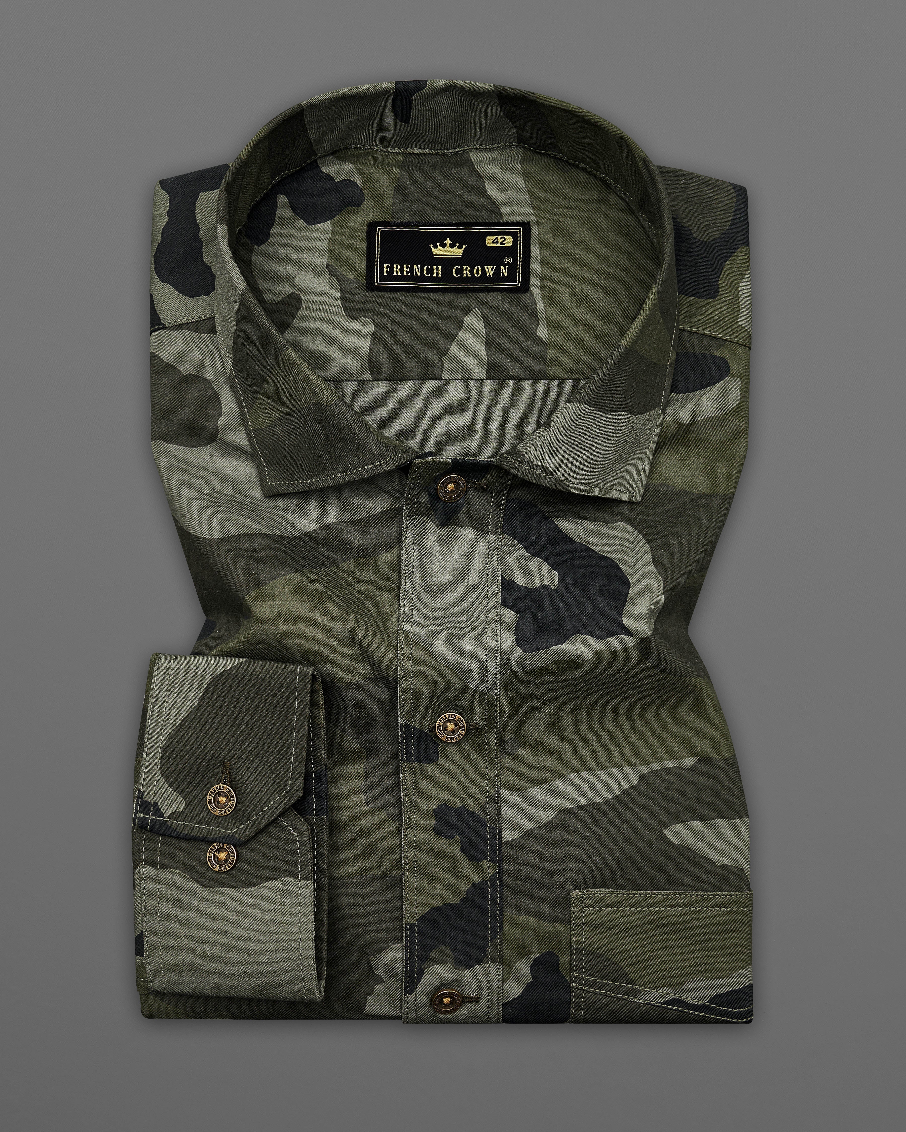 Iridium Green with Mirage Black Camouflage Printed Royal Oxford Designer OverShirt 8929-MB-P326-38, 8929-MB-P326-H-38,  8929-MB-P326-39,  8929-MB-P326-H-39,  8929-MB-P326-40,  8929-MB-P326-H-40,  8929-MB-P326-42,  8929-MB-P326-H-42,  8929-MB-P326-44,  8929-MB-P326-H-44,  8929-MB-P326-46,  8929-MB-P326-H-46,  8929-MB-P326-48,  8929-MB-P326-H-48,  8929-MB-P326-50,  8929-MB-P326-H-50,  8929-MB-P326-52,  8929-MB-P326-H-52