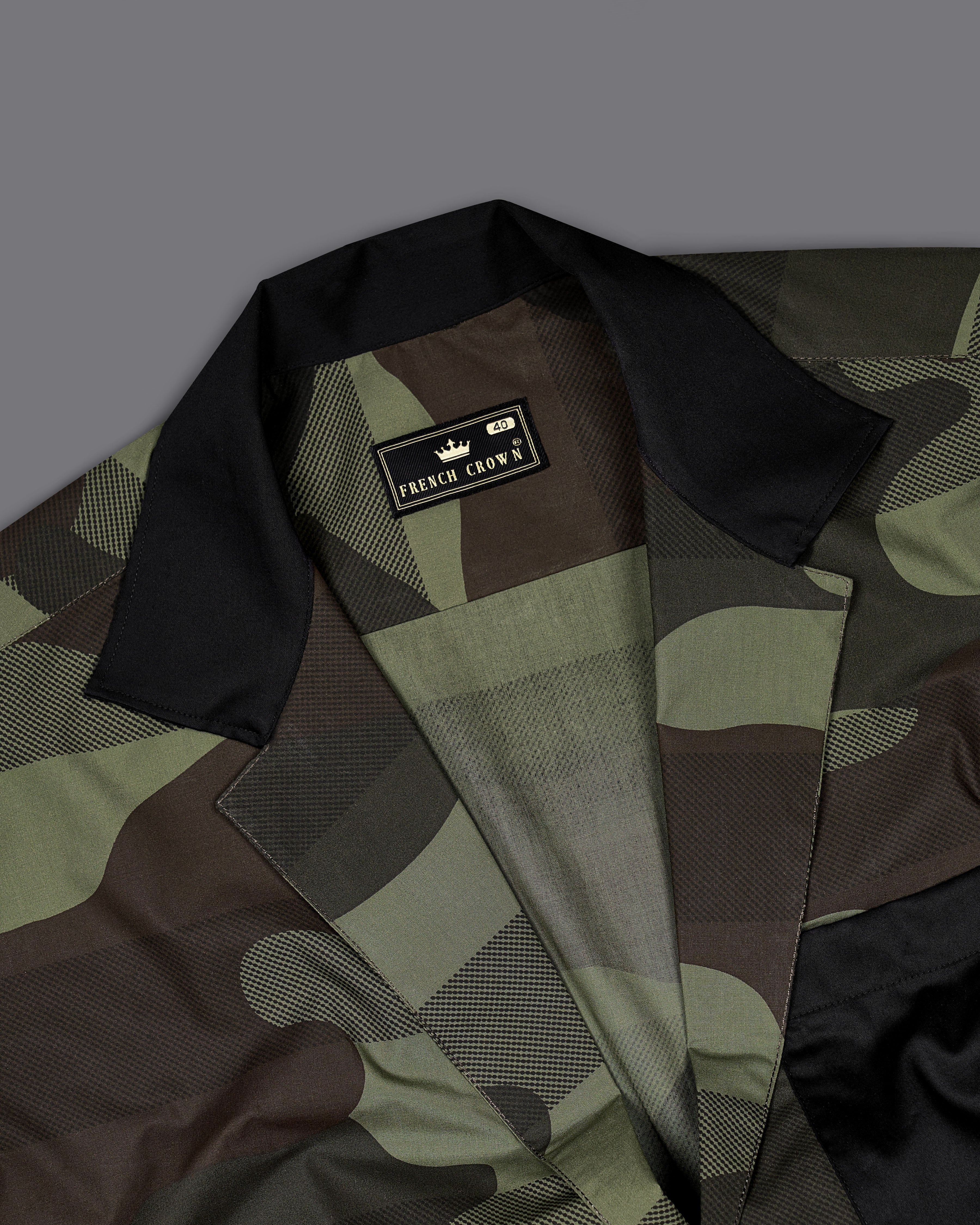 Flint Green with Dune Black Camouflage Printed Royal Oxford Designer OverShirt 8933-SB-P328-38, 8933-SB-P328-H-38,  8933-SB-P328-39,  8933-SB-P328-H-39,  8933-SB-P328-40,  8933-SB-P328-H-40,  8933-SB-P328-42,  8933-SB-P328-H-42,  8933-SB-P328-44,  8933-SB-P328-H-44,  8933-SB-P328-46,  8933-SB-P328-H-46,  8933-SB-P328-48,  8933-SB-P328-H-48,  8933-SB-P328-50,  8933-SB-P328-H-50,  8933-SB-P328-52,  8933-SB-P328-H-52